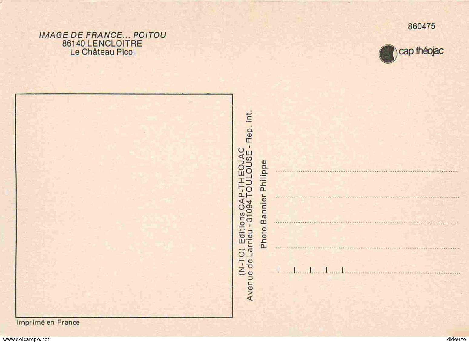 86 - Lencloitre - Le Château Picol - CPM - Carte Neuve - Voir Scans Recto-Verso - Lencloitre