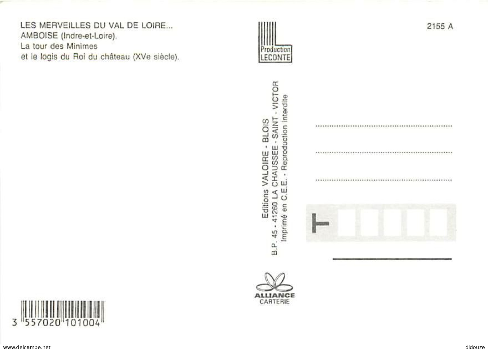 37 - Amboise - Le Château - La Tour Des Minimes - Le Logis Du Roi - Carte Neuve - CPM - Voir Scans Recto-Verso - Amboise