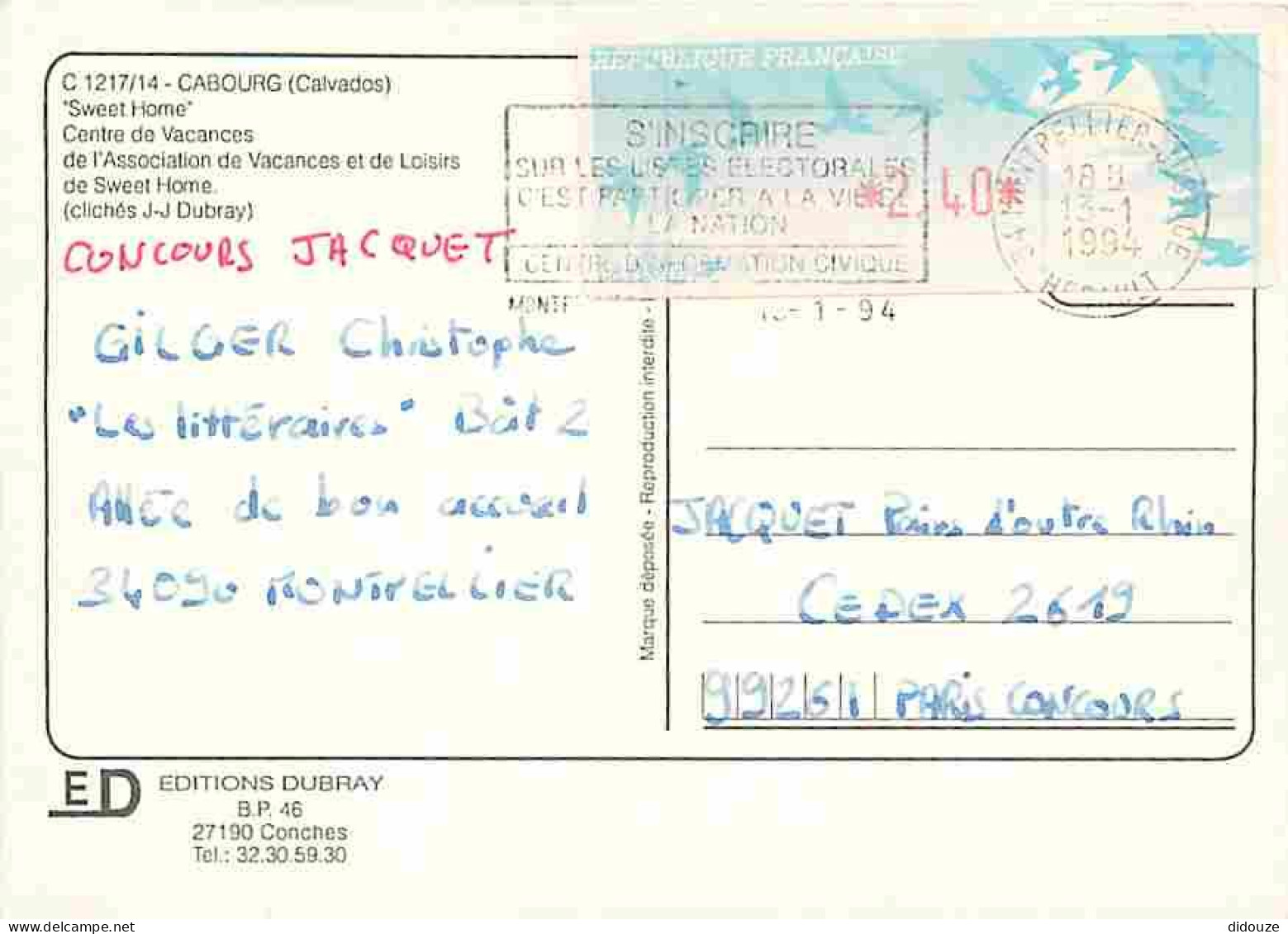 14 - Cabourg - Sweet Home - Multivues - Blasons - Flamme Postale - CPM - Voir Scans Recto-Verso - Cabourg