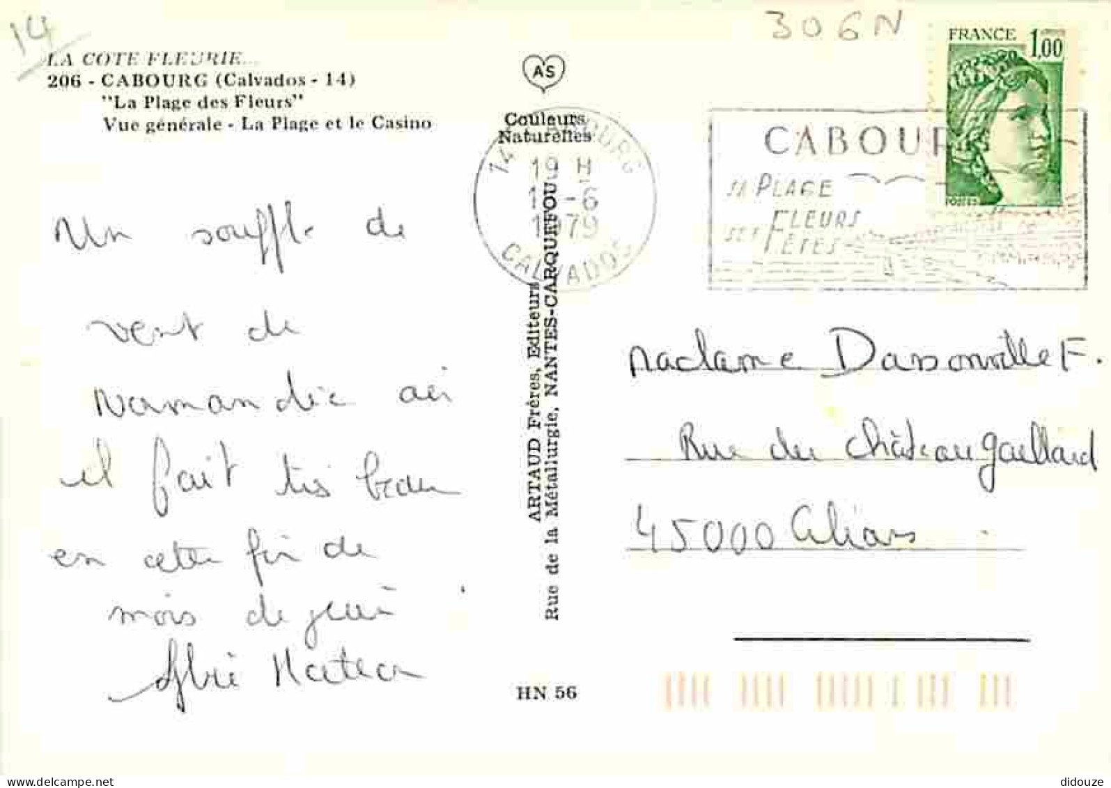 14 - Cabourg - Vue Générale - La Plage Et Le Casino - Flamme Postale - CPM - Voir Scans Recto-Verso - Cabourg