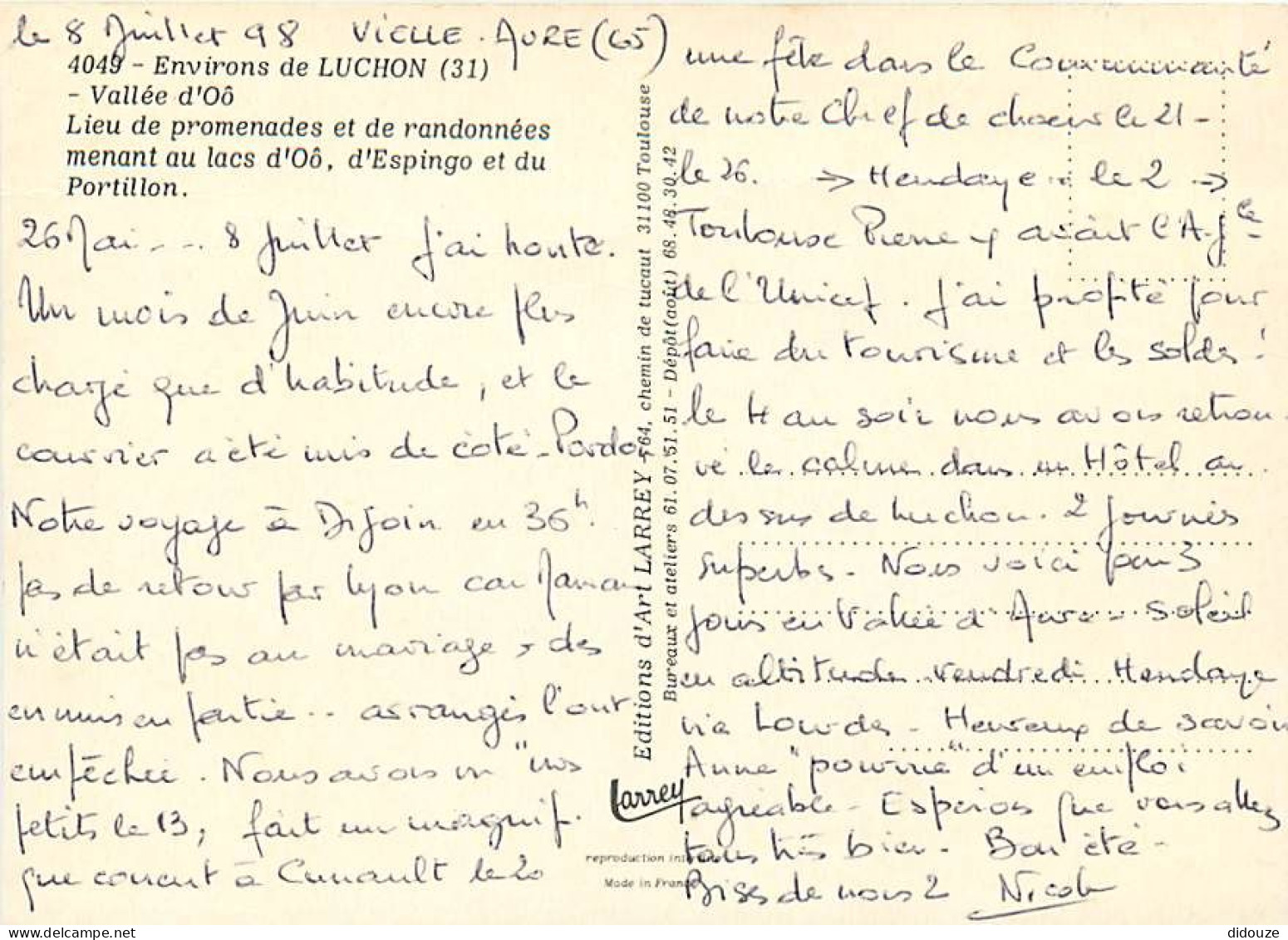 31 - Haute Garonne - Vallée D'Oo - CPM - Voir Scans Recto-Verso - Other & Unclassified