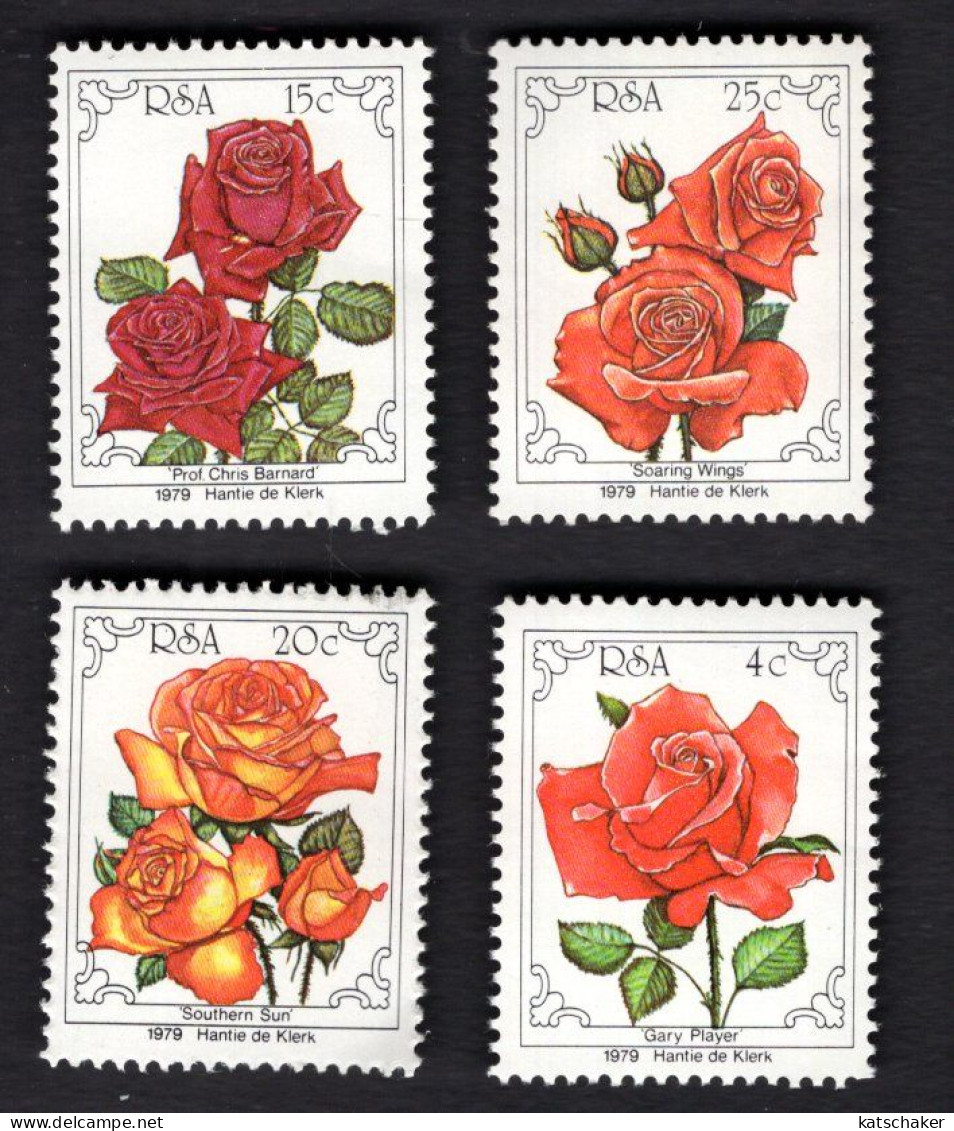 2031816803 1980 SCOTT 525 528 (XX)  POSTFRIS MINT NEVER HINGED - ROSAFARI 1979 4TH WORLD ROSE CONVENTION PRETORIA - Unused Stamps
