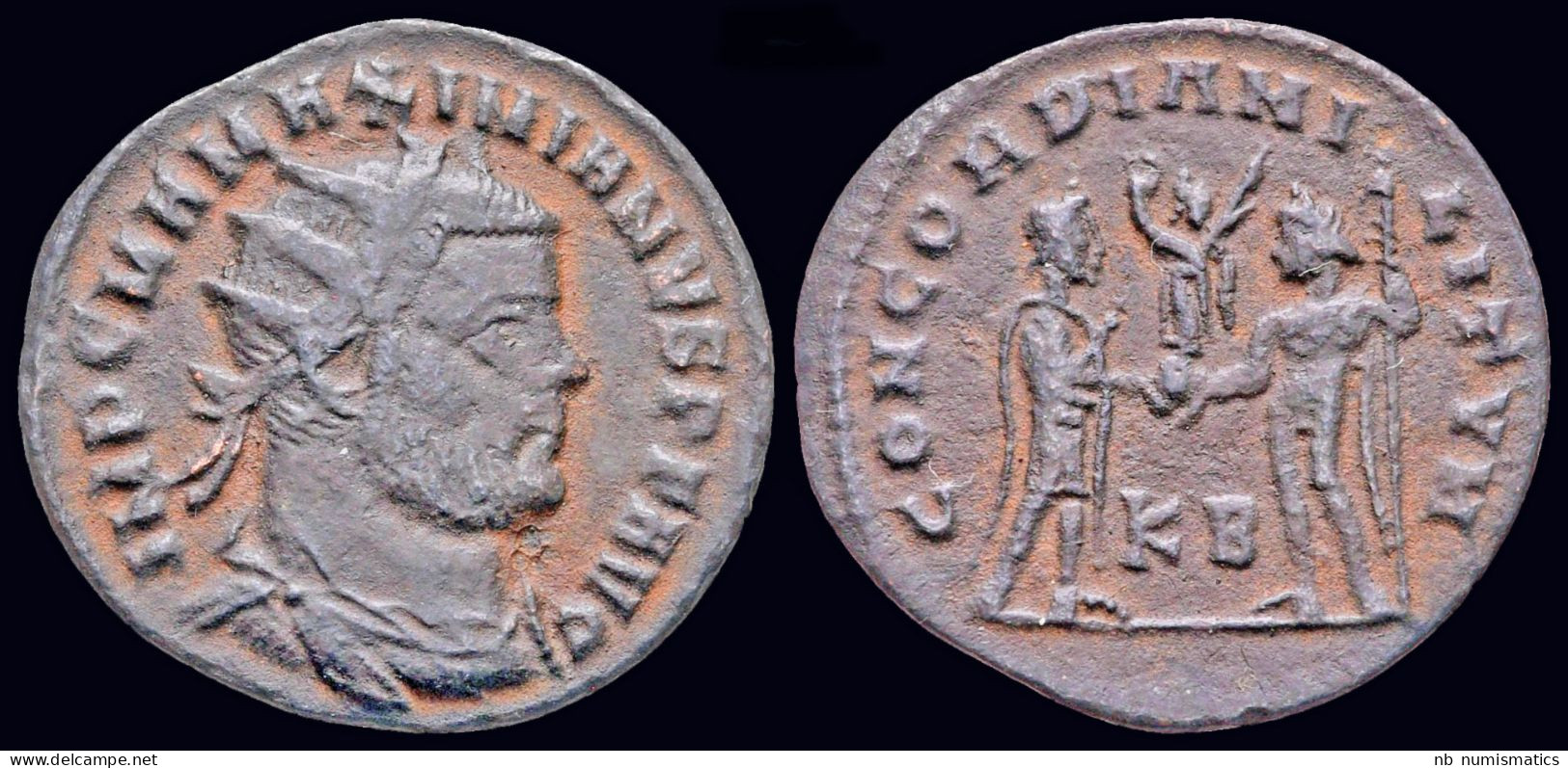 Maximianus Herculius AE Radiatus Jupiter Presents Victory On Globe - The Tetrarchy (284 AD To 307 AD)