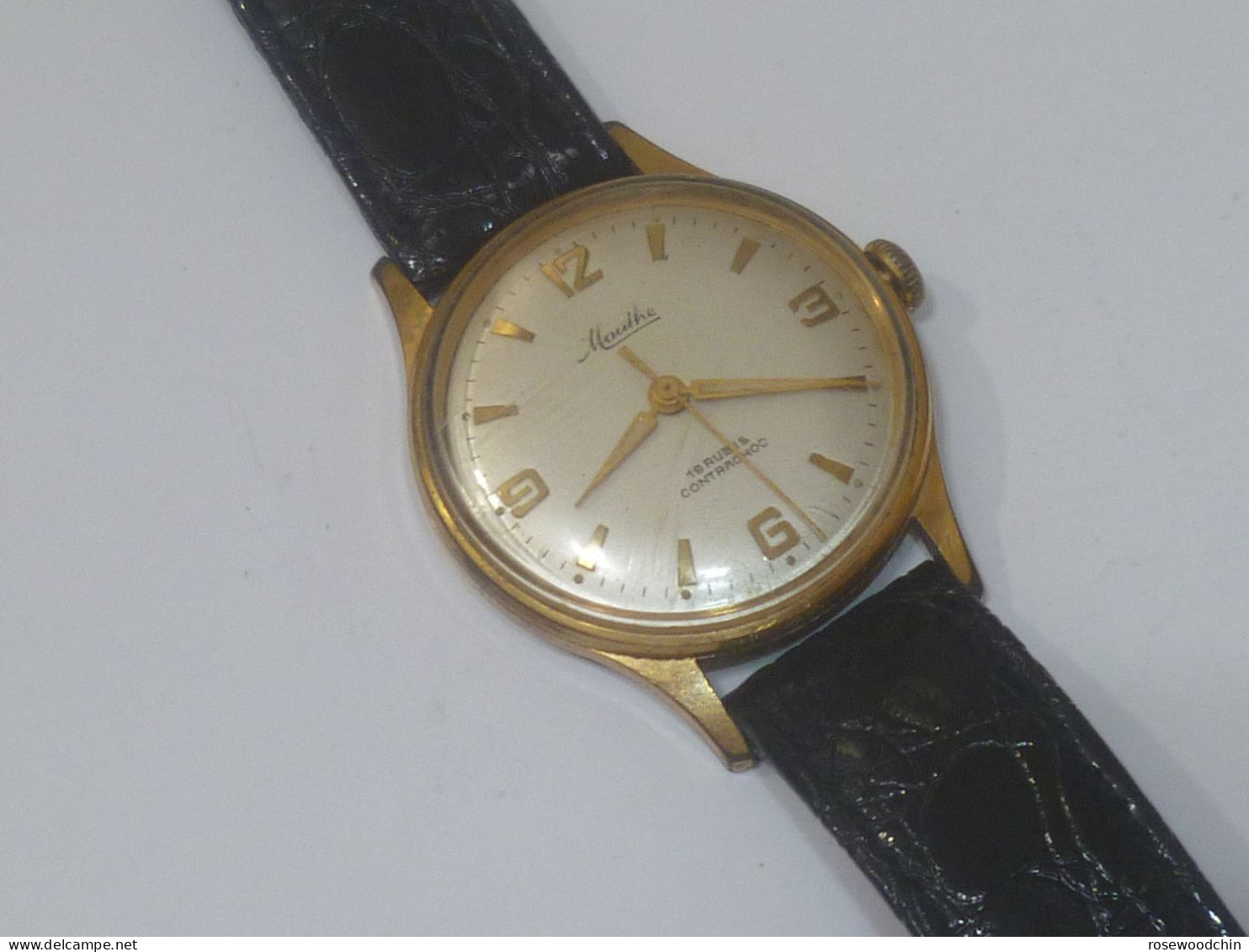Vintage Authentic Mauthe Watch Mechanical 19 Rubis Gold Plated (Not Working) - Montres Anciennes