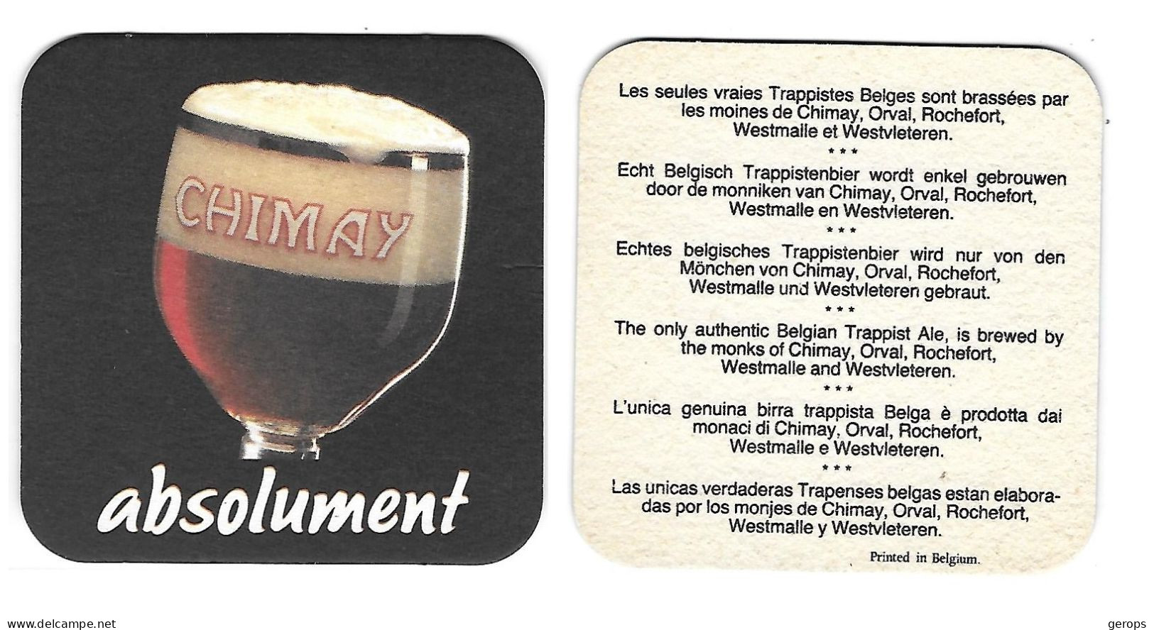 6a Chimay Trappist Absolument Rv - Sous-bocks