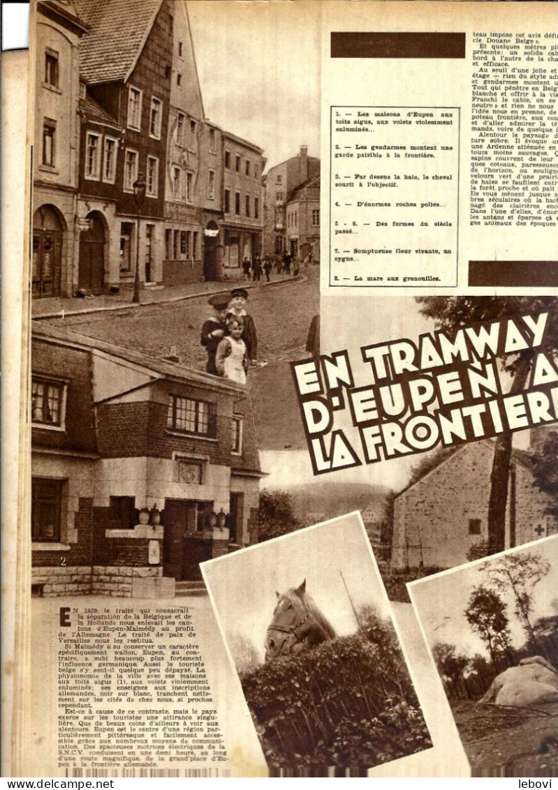 «En Tramway D’EUPEN à La Frontière» Article De 2 Pages (9 Photos) Dans « A-Z » Hebdomadaire Illustrée N° 31 (20/10/1935 - Belgium