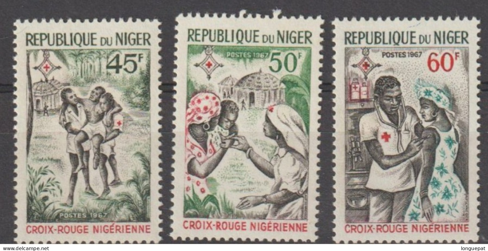 NIGER -  Croix-Rouge Nigérienne : Soins Au Bébés, Transport De Blessés, Auscultation - Niger (1960-...)