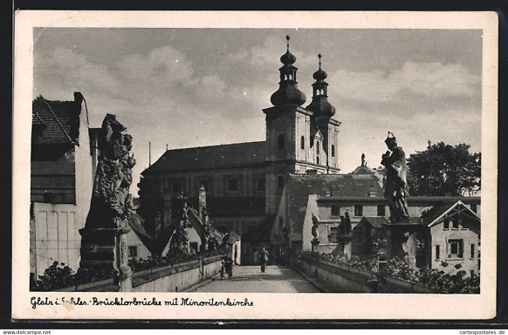 AK Glatz, Brücktorbrücke Mit Minoritenkirche  - Schlesien