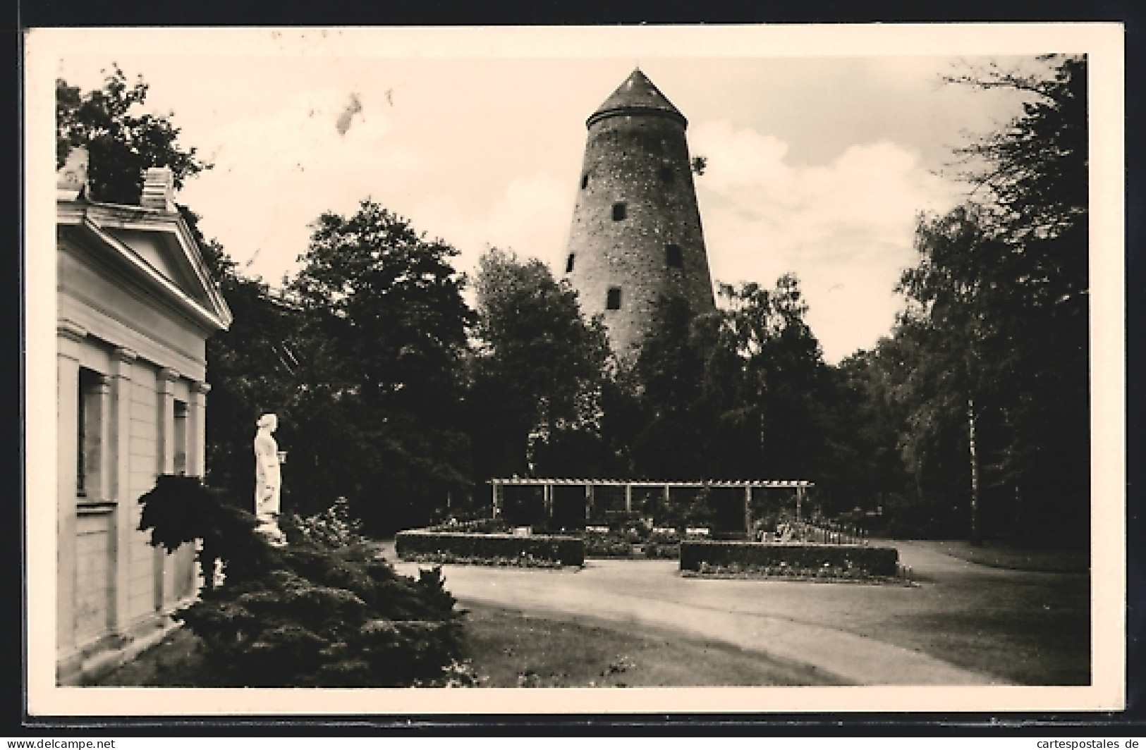 AK Schönebeck /Elbe, FDGB-Volksbad Salzelmen, Alter Soleturm Mit Rosarium  - Schoenebeck (Elbe)