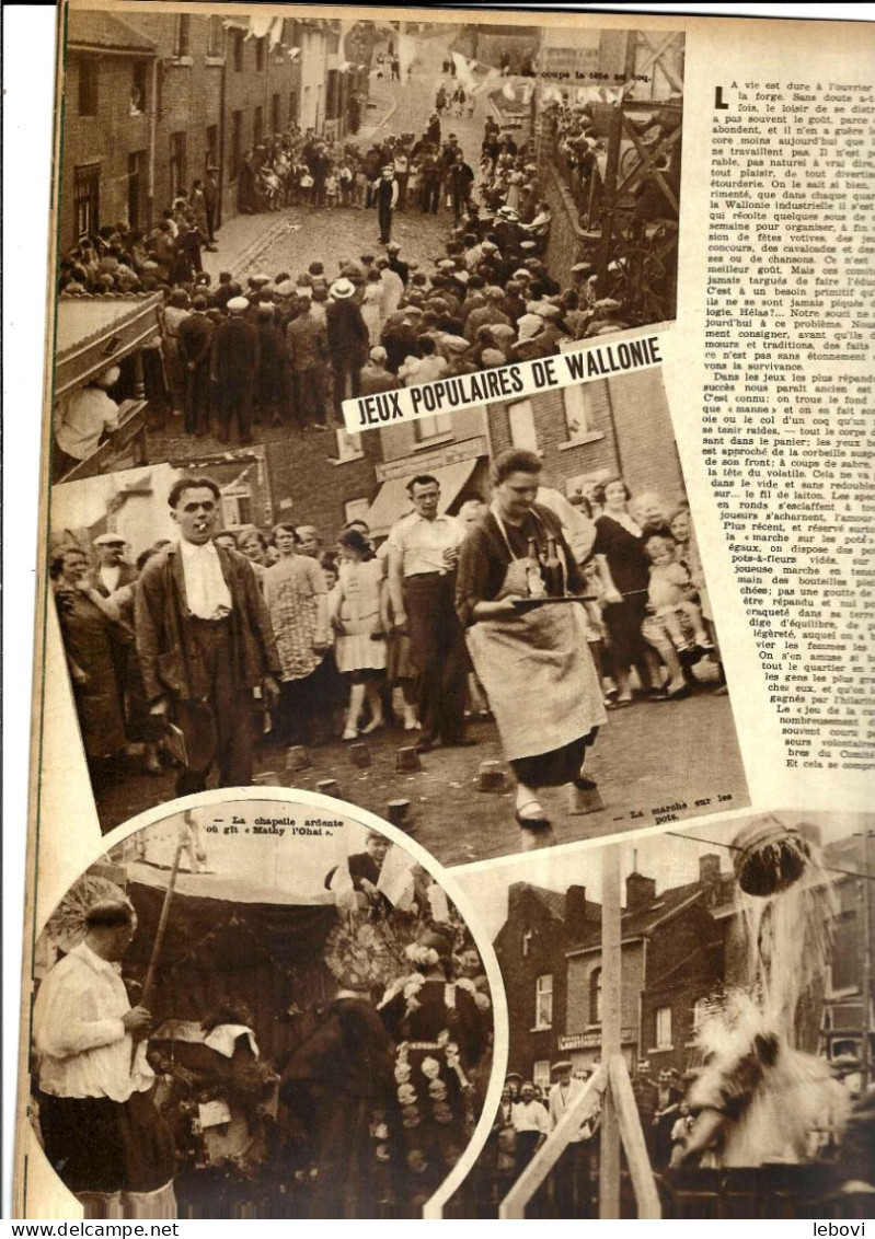 «Jeux Populaires De Wallonie» Article De 2 Pages (6 Photos) Dans « A-Z » Hebdomadaire Illustrée N° 33 (03/11/1935) - Belgique