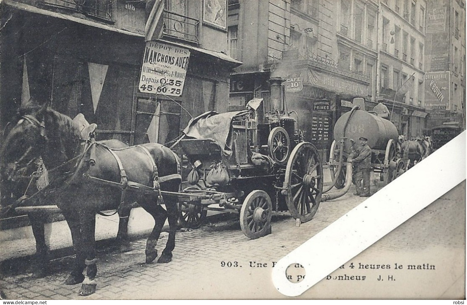 75 Paris, Les Petits Métiers Hauser, J.H... N° 903,  Une Rue à Paris, ça Porte Bonheur D5306 - Petits Métiers à Paris