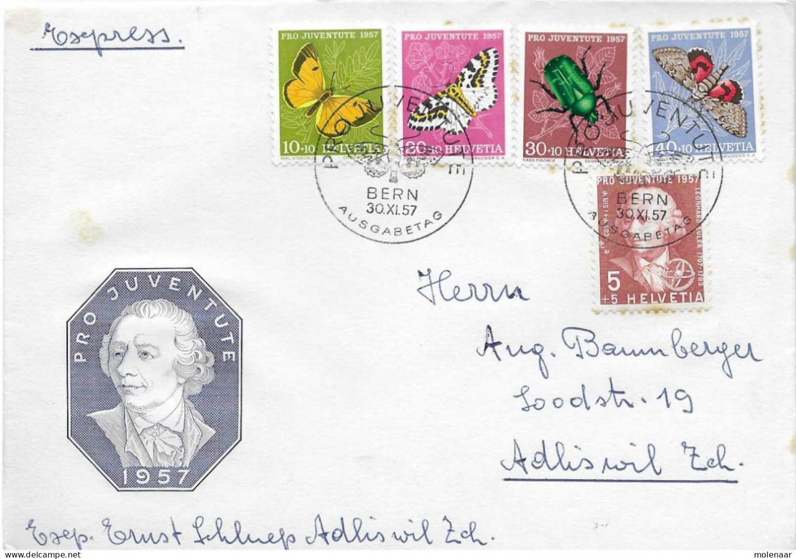 Postzegels > Europa > Zwitserland > FDC Met No. 1042-1046 (17678) - FDC