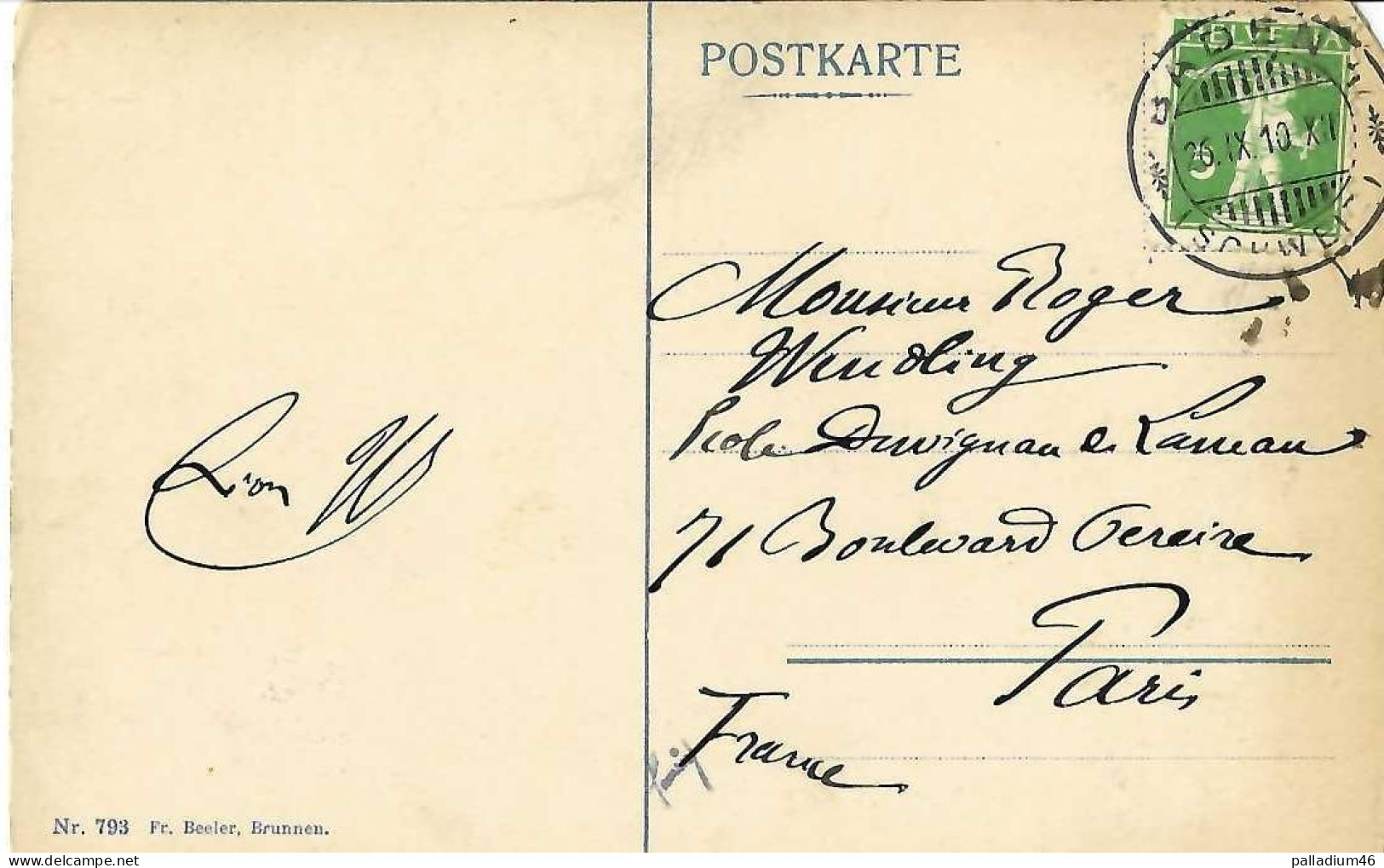 URI - Göschenen Gotthardtunnel U. D. Reuss - Fr, Beeler Brunnen No 793 - écrite Le 26.09.1910 - Göschenen
