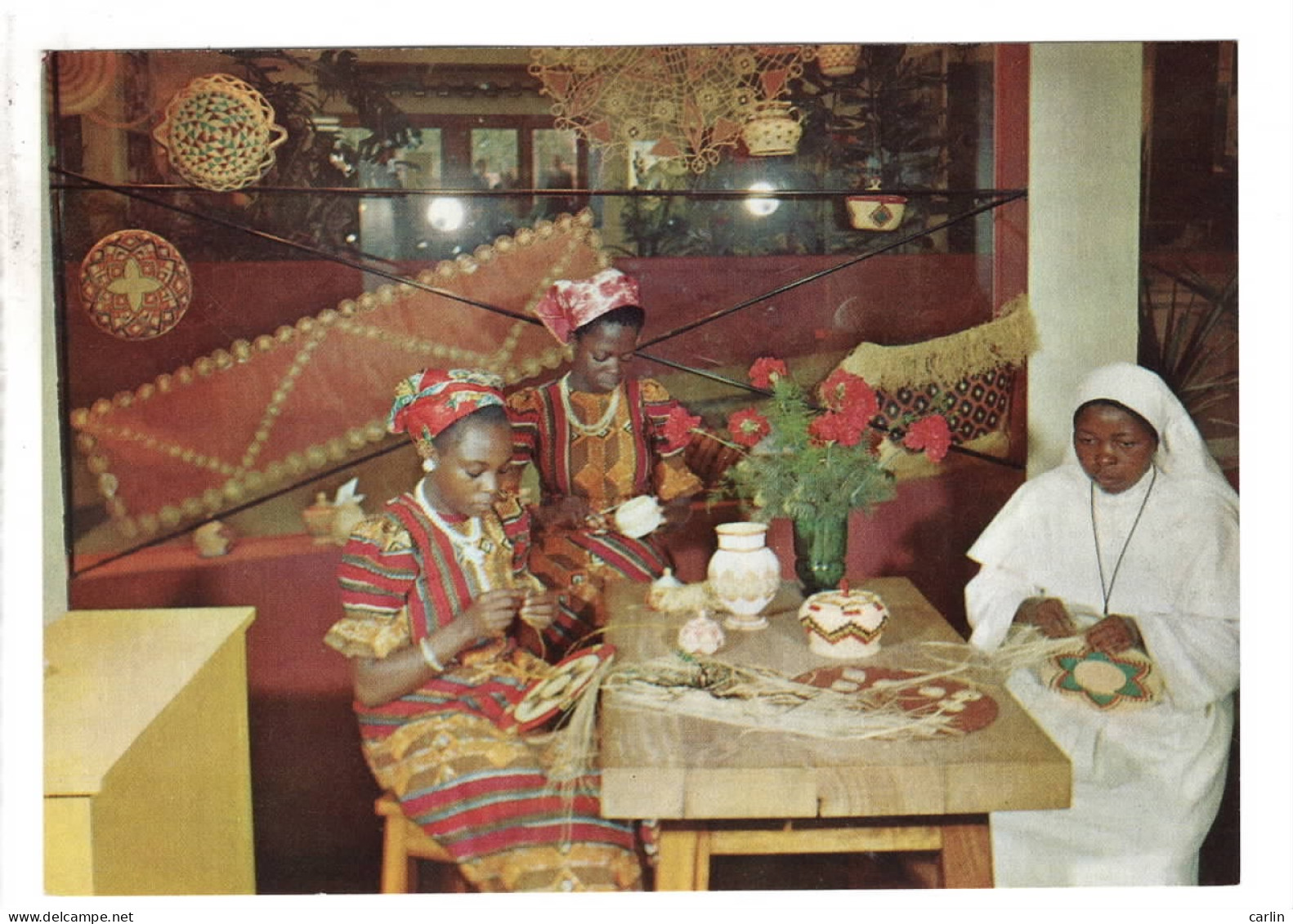 Lot de 8 cartes postales Bruxelles Expo 1958 Pavillon des Missions Catholiques du Congo Belge du Ruanda Burundi