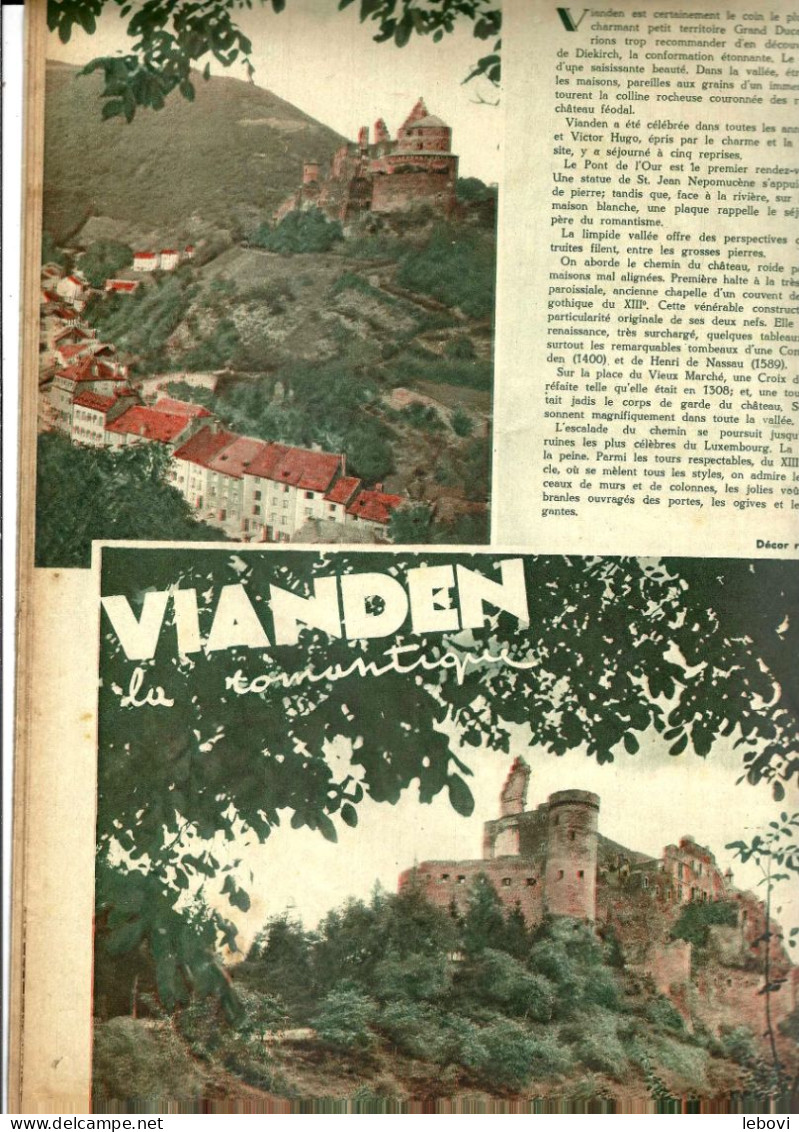 «VIANDEN La Romantique» Article De 2 Pages (5 Photos) Dans « A-Z » Hebdomadaire Illustrée N° 44 (20/01/1935) - Unclassified