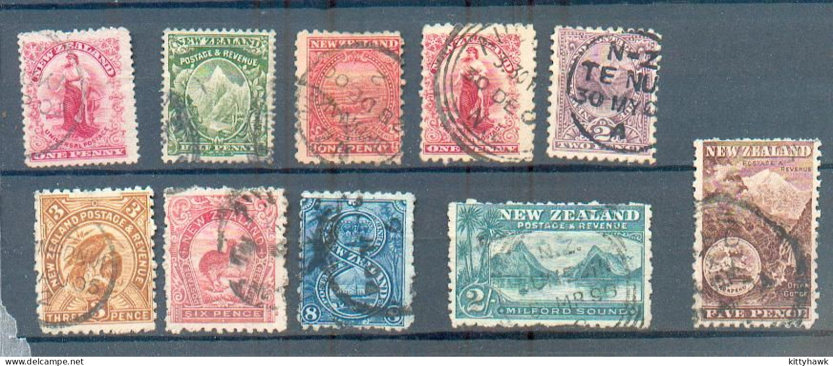 D 47 - N. Z. - YT  94-96-97-98-100-103-105-106-107-110  ° Obli  - Dentelure Imparfaite - Used Stamps