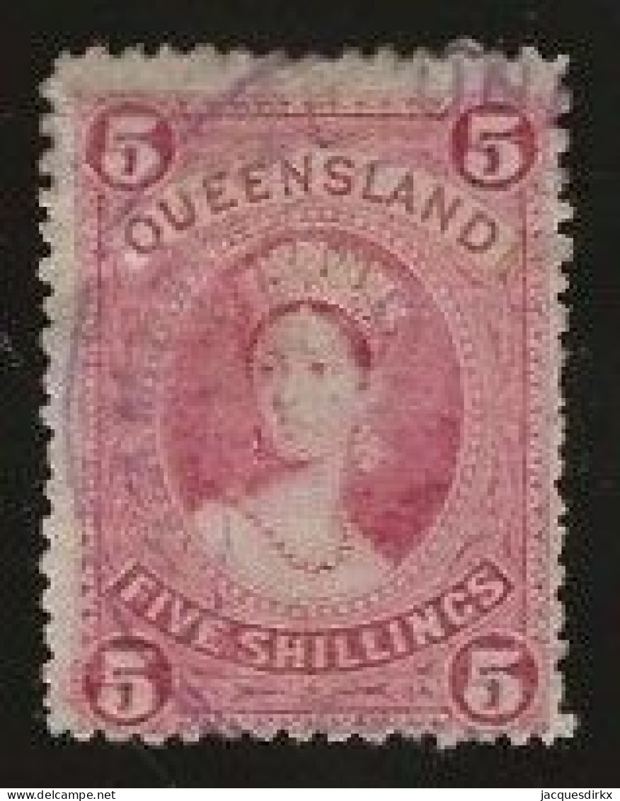 Queensland    .   SG    .   154  .  Thin Paper  .   O      .     Cancelled - Used Stamps