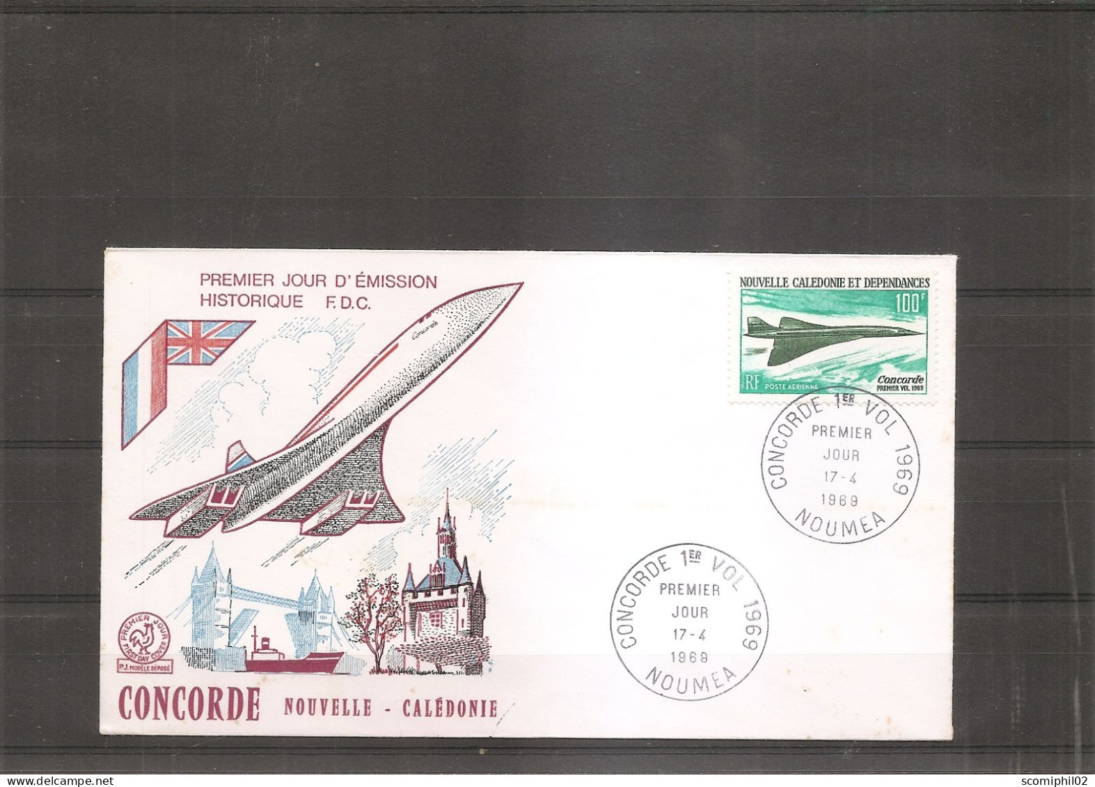 Concorde ( FDC De Nouvelle -Calédonie De 1969 à Voir) - Concorde