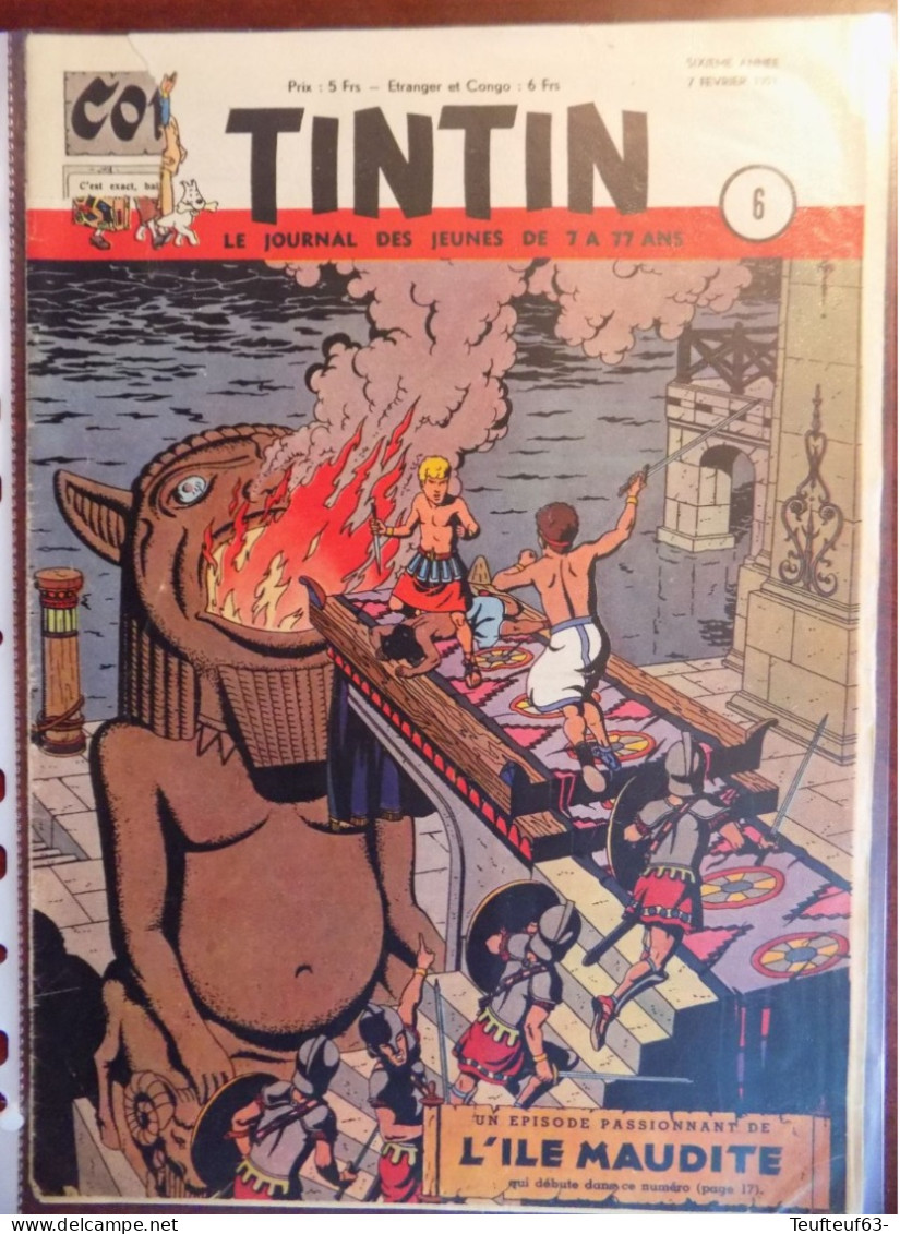 Tintin N° 6/1951 Alix - Tintin