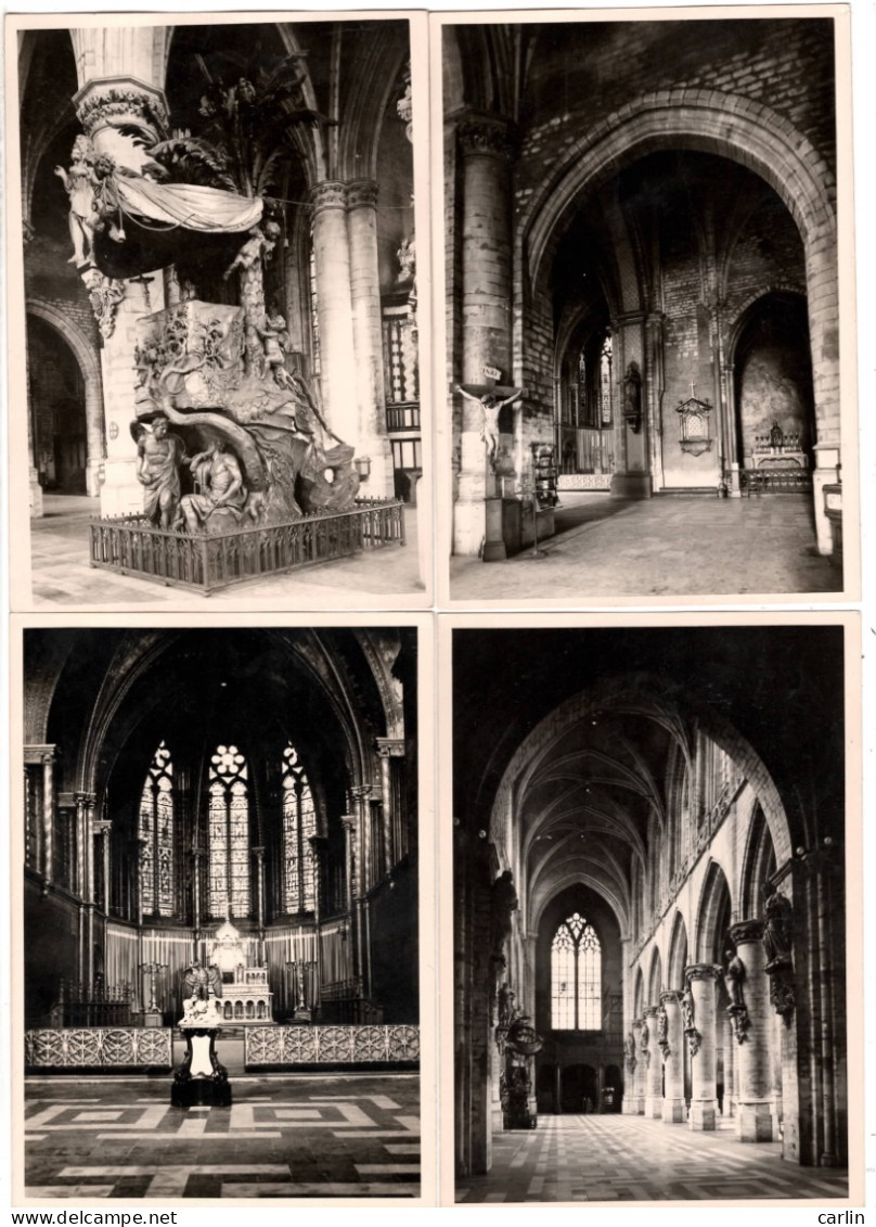 Lot De 4 Cartes Postales Bruxelles Eglise Notre Dame De La Chapelle - Ixelles - Elsene