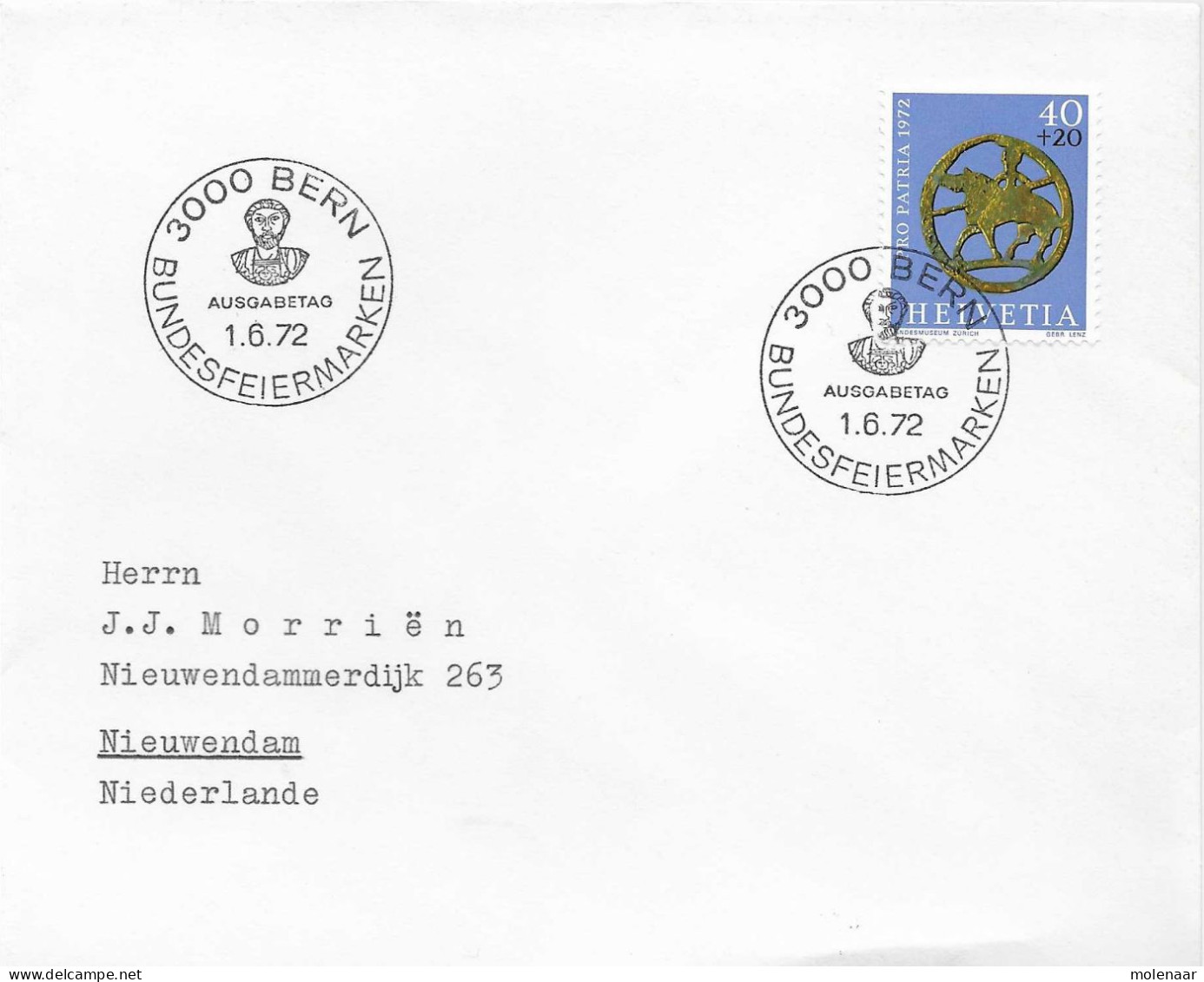 Postzegels > Europa > Zwitserland >FDC Met No. 968 (17681) - FDC