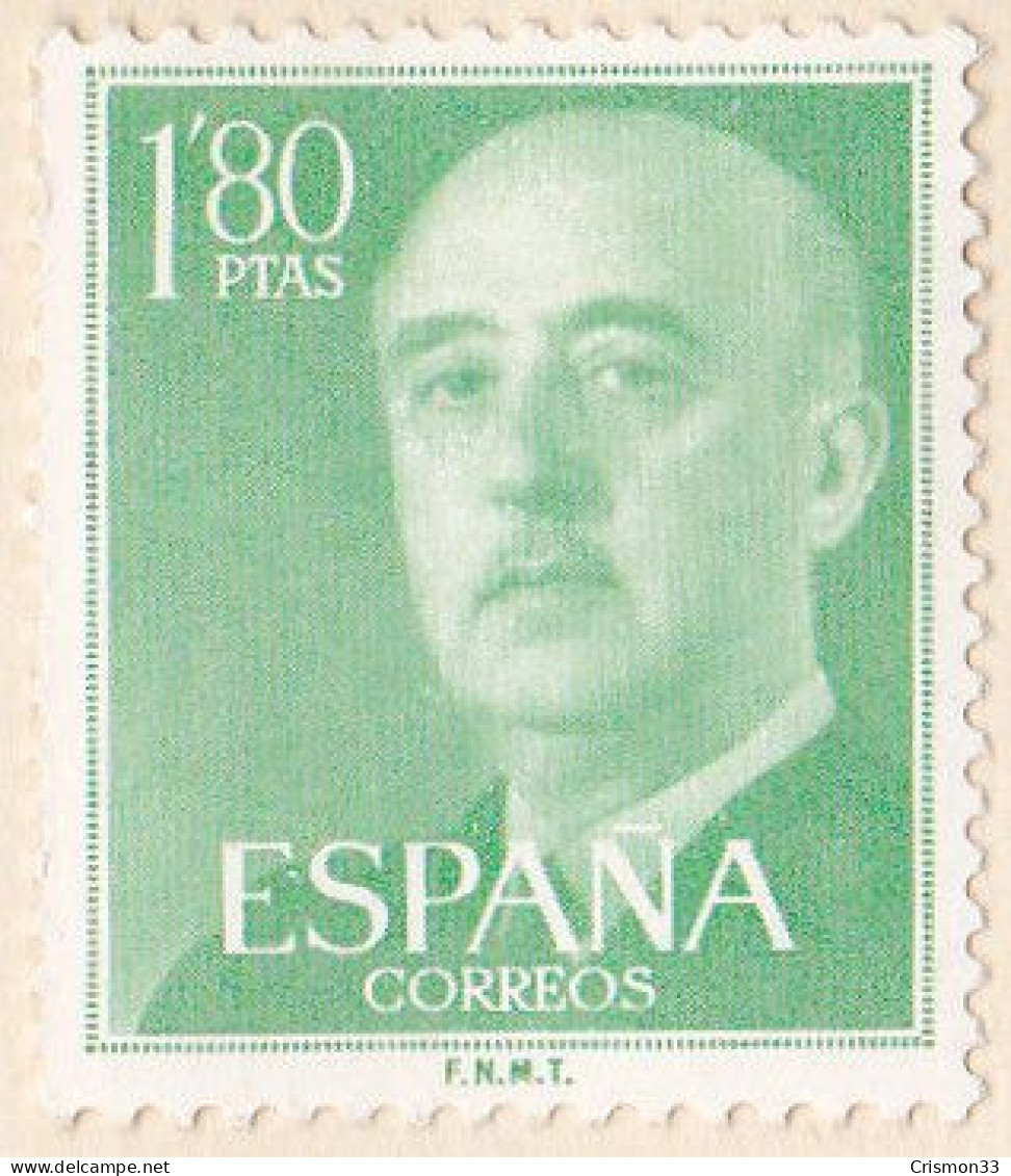 1955 - 1956 - ESPAÑA - GENERAL FRANCO - EDIFIL 1156 - NUEVO CON CHARNELA - Ungebraucht