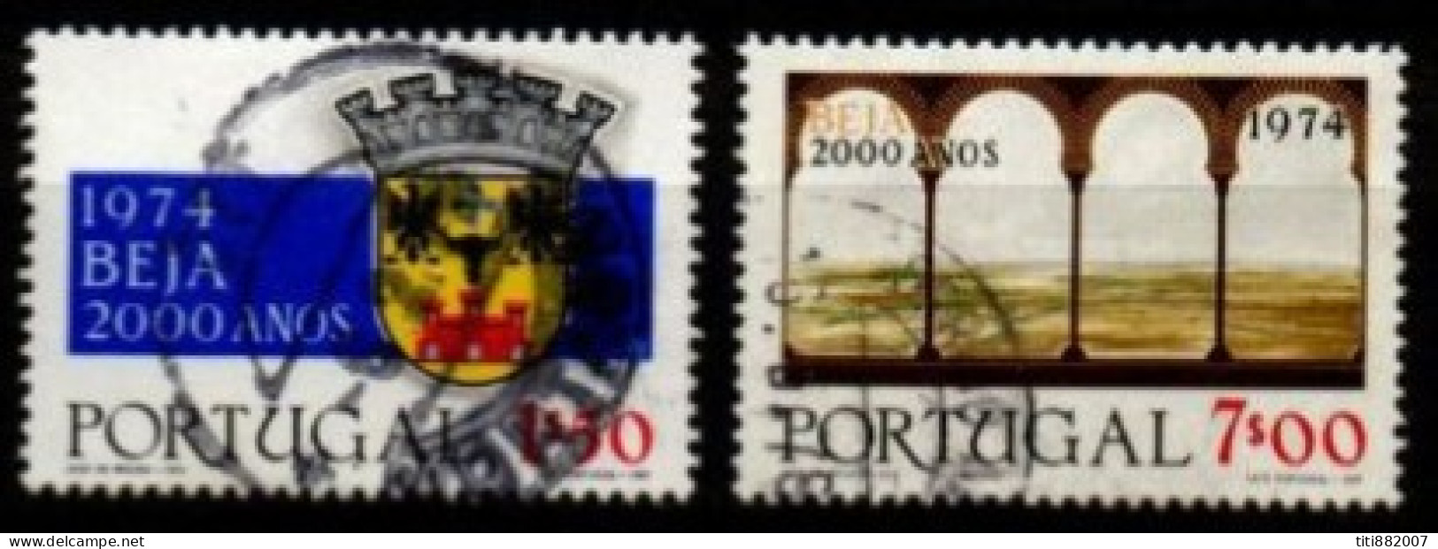 PORTUGAL    -   1974.    Y&T N° 1240  &  1242 Oblitérés.  Ville De Beja - Used Stamps