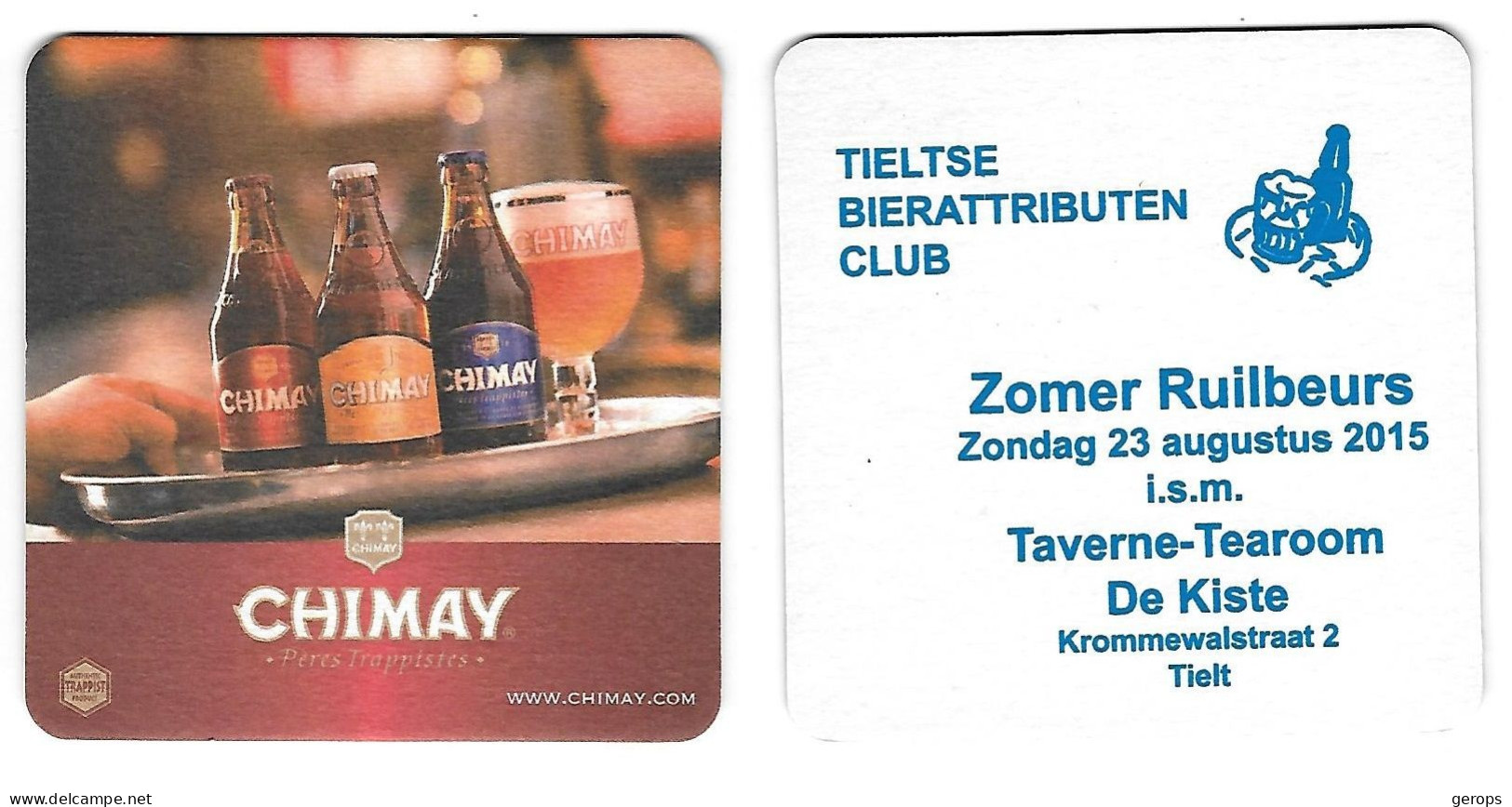 12a Chimay Péres Trappistes Rv Tieltse BA Club 23 Aug. 2015 - Bierdeckel