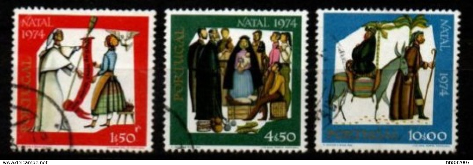 PORTUGAL    -   1974.    Y&T N° 1243 à 1245 Oblitérés.    Série Complète.  Noël - Used Stamps