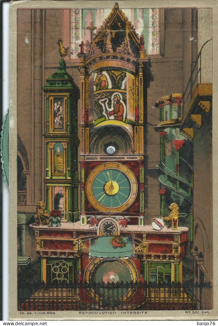 Strasbourg (67) - L'horloge Astronomique De La Cathédrale - Carte à Système - Strasbourg