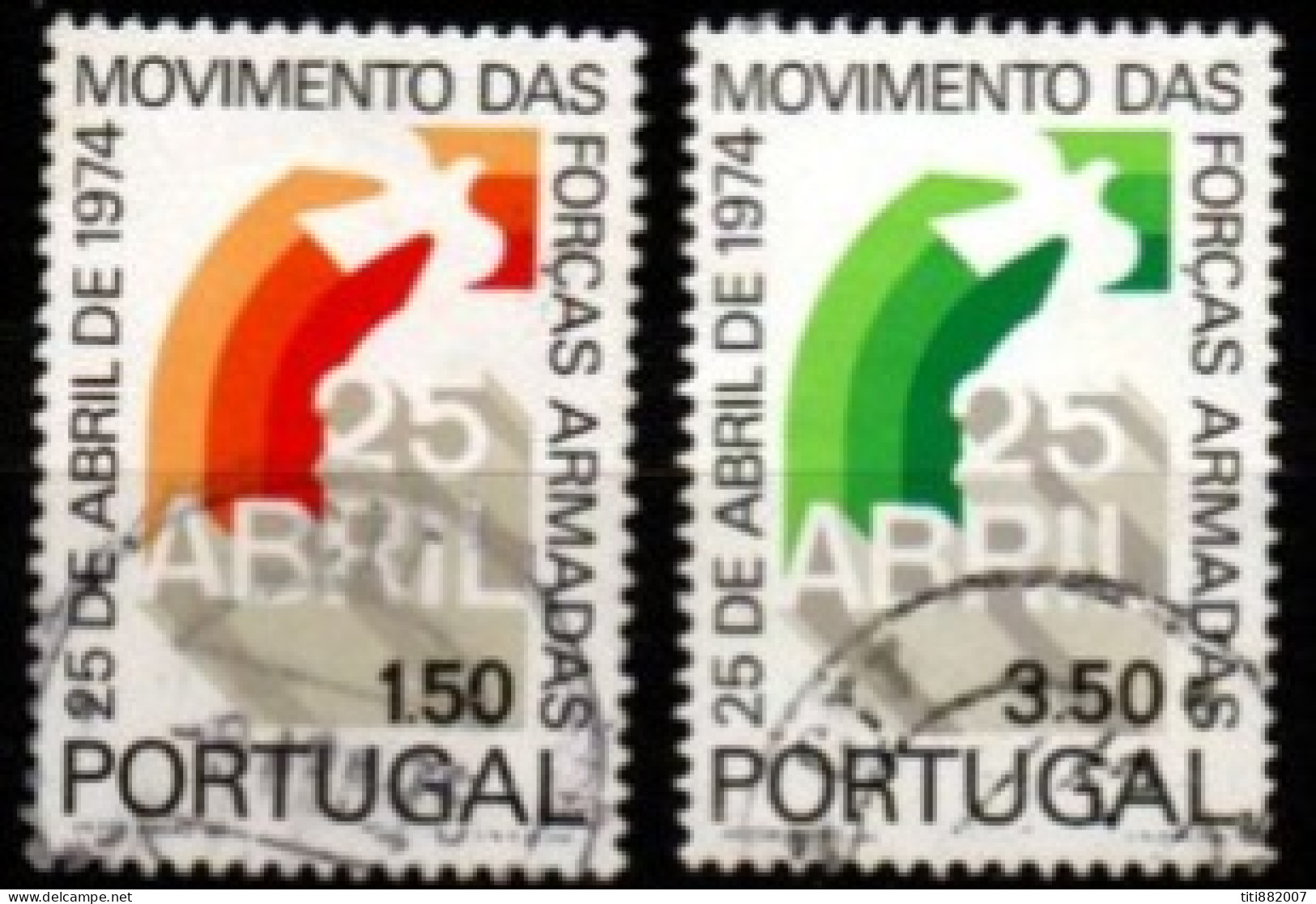 PORTUGAL    -   1974.    Y&T N° 1246 / 1247 Oblitérés.     Armées - Used Stamps