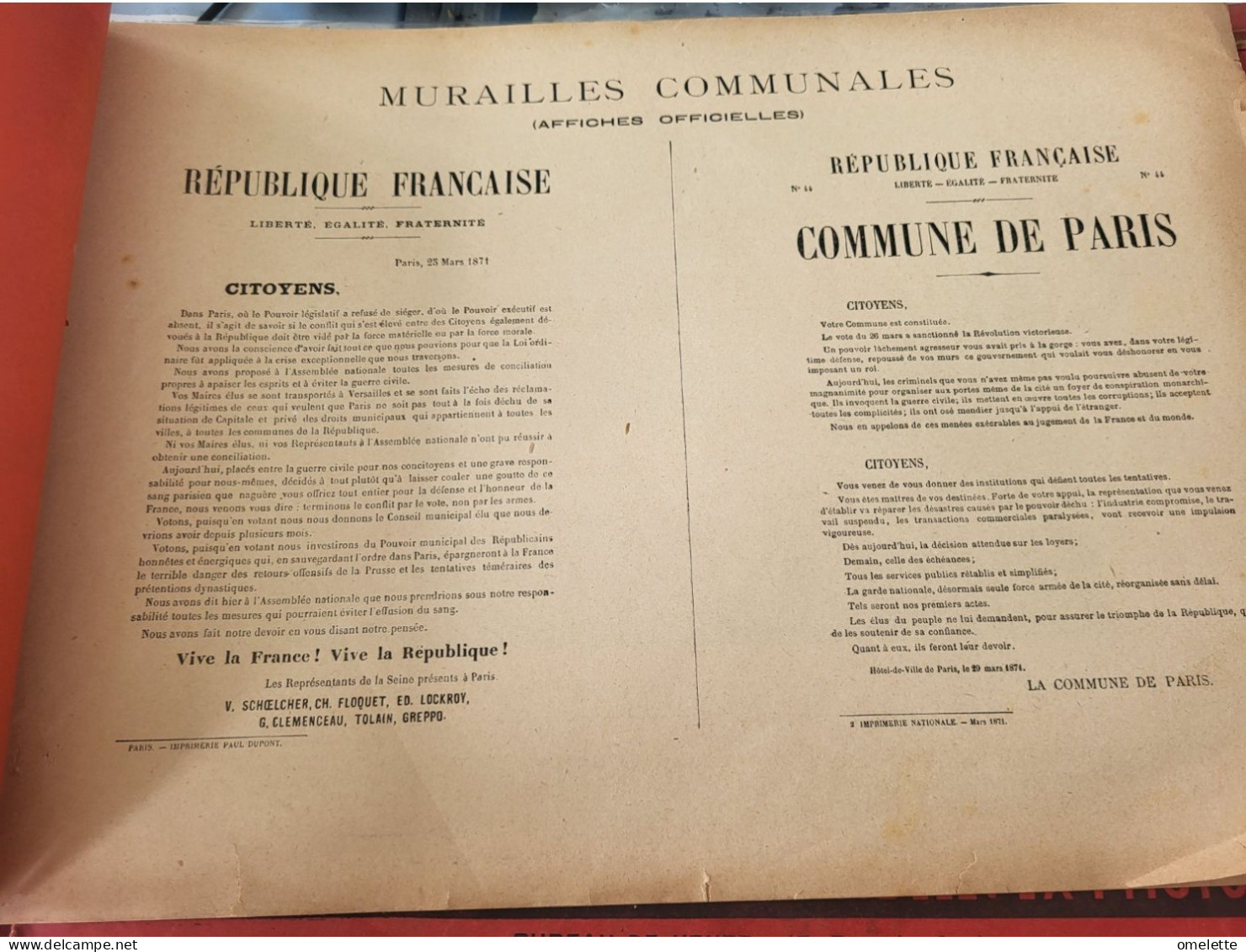 PARIS SOUS LA COMMUNE PAR PHOTOGRAPHIE (2) BARRICADE/DELESCLUZE COURBET /COLONNE VENDOME /BALLON MAIRIE/SEMAINE SANGLANT - Magazines - Before 1900