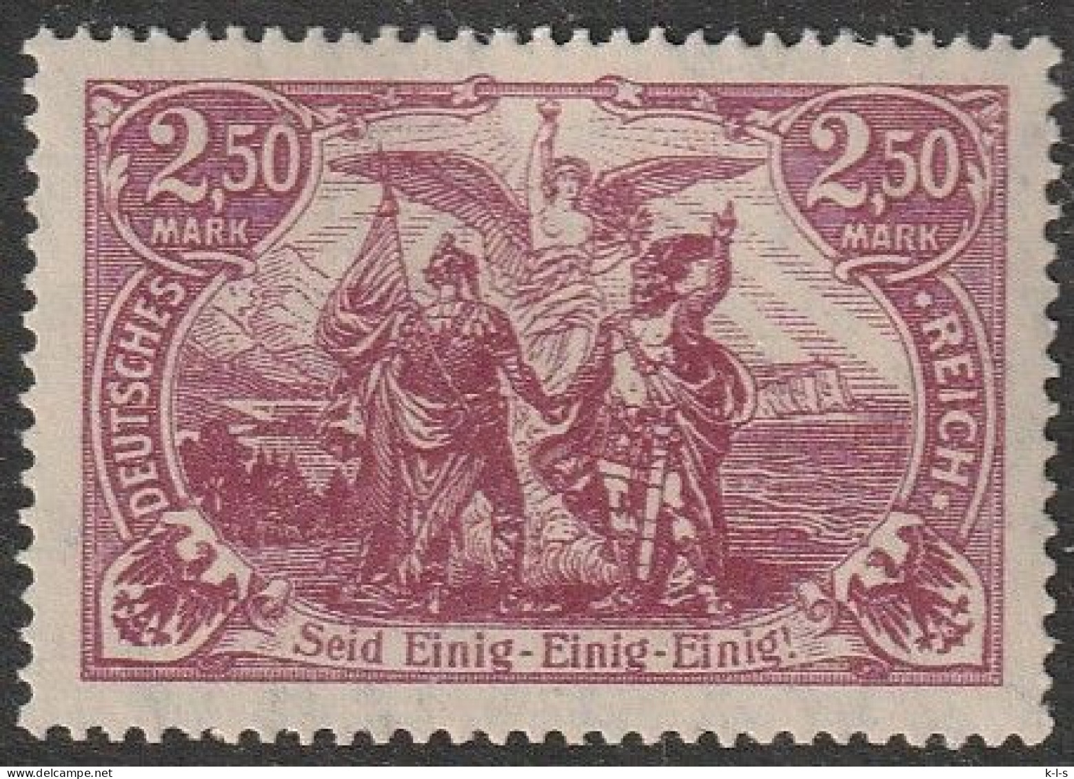 Deut. Reich: 1922, Plattenfehler: Schantl Nr. 115 F 27, 2,50 Mk. Vereinigung Von Nord- Und Süddeutschland.  **/MNH - Unused Stamps