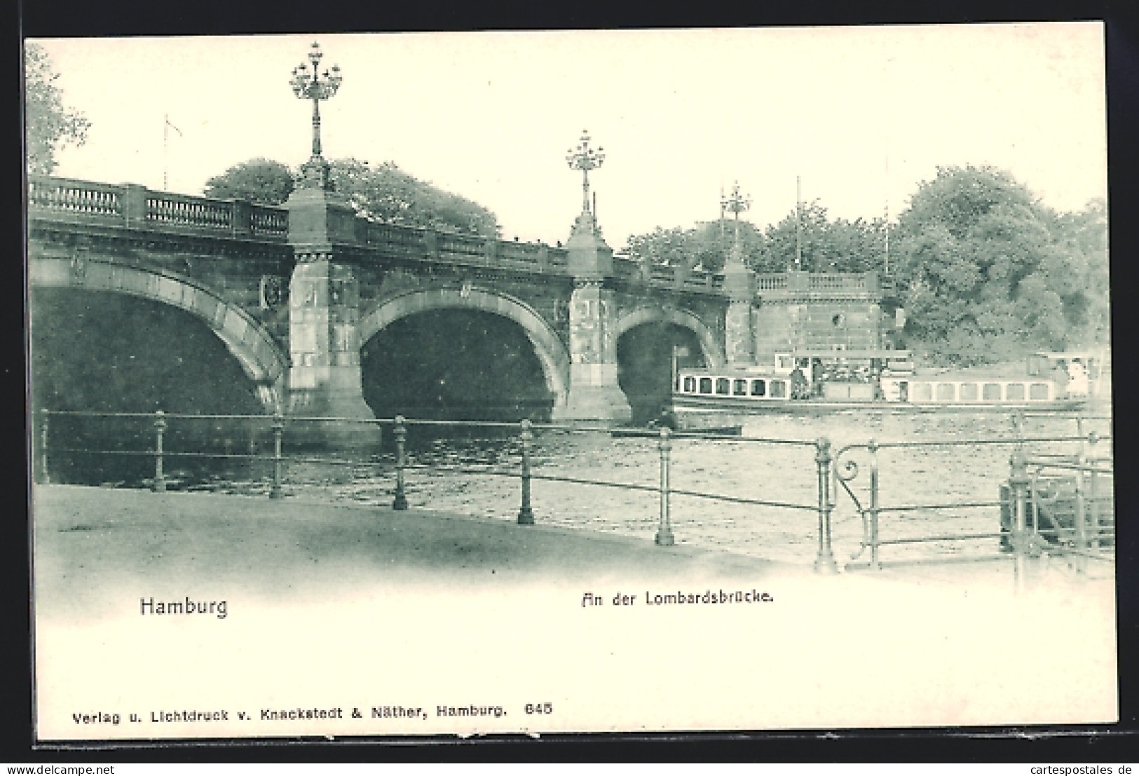 AK Hamburg-Neustadt, An Der Lombardsbrücke  - Mitte