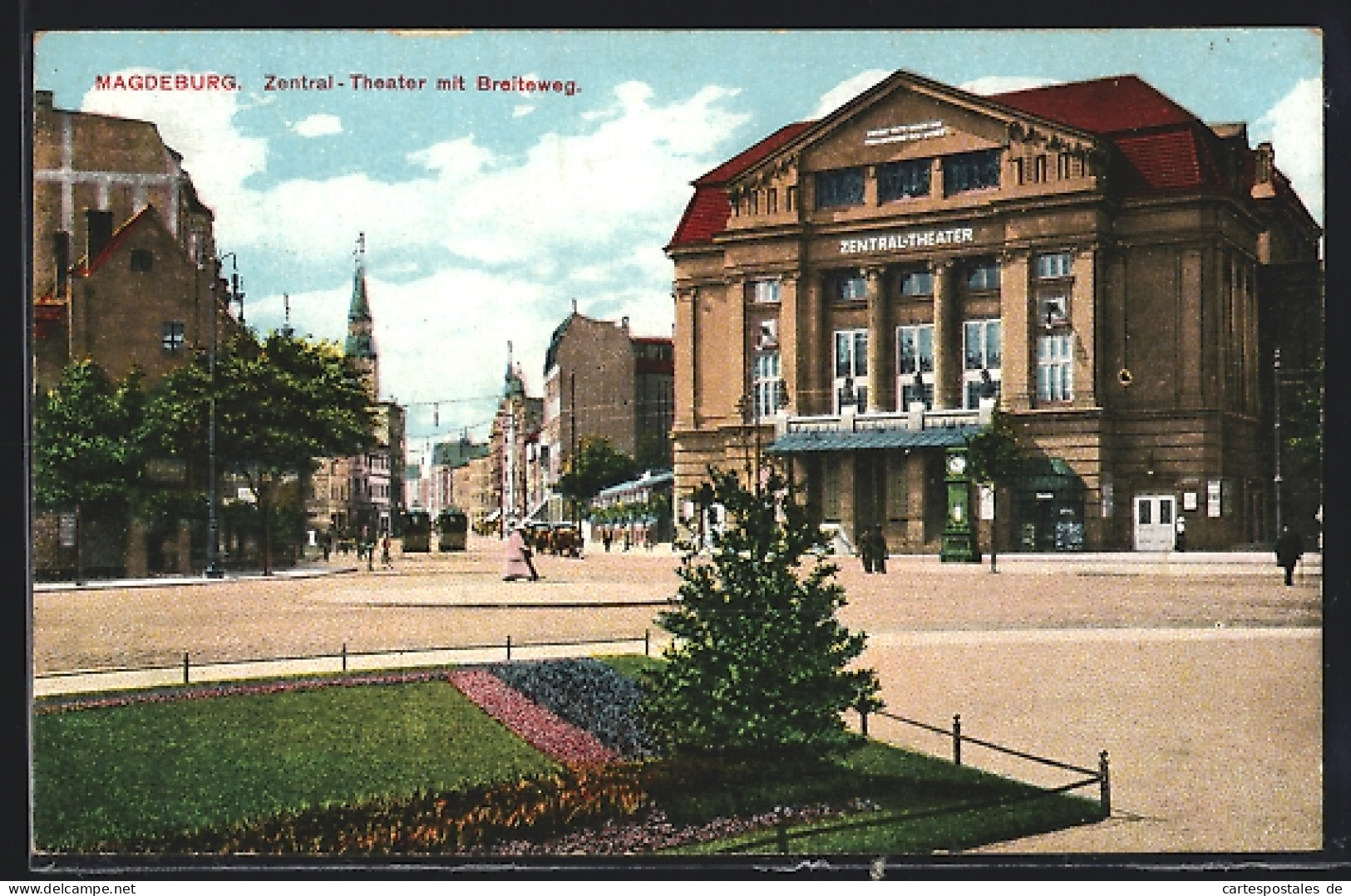 AK Magdeburg, Zentraltheater Mit Breiteweg  - Theatre