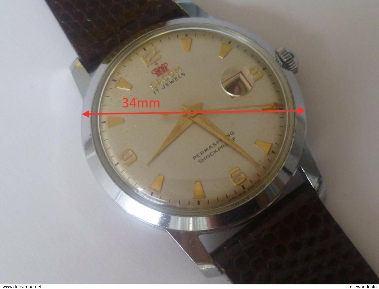 Vintage SACOM 70s' Swiss Made 17 Jewels Hand-Wind Watch (Working) - Montres Anciennes