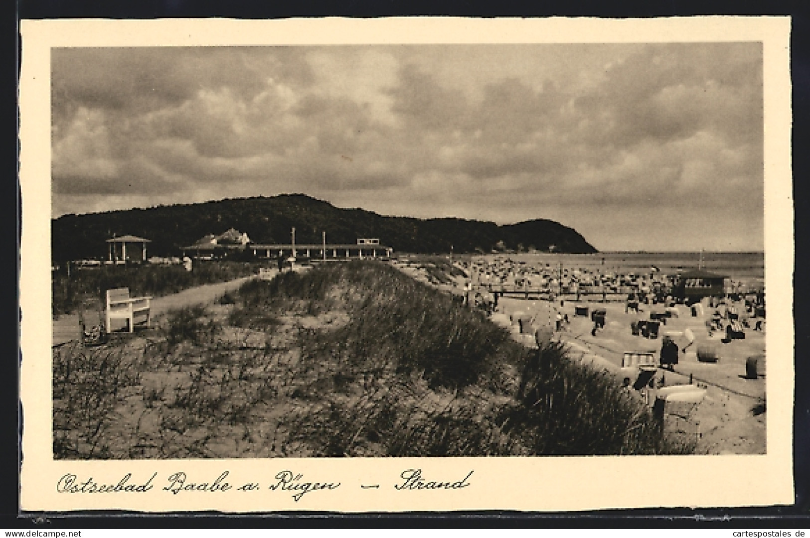 AK Baabe /Rügen, Strandpartie Mit Promenade  - Rügen