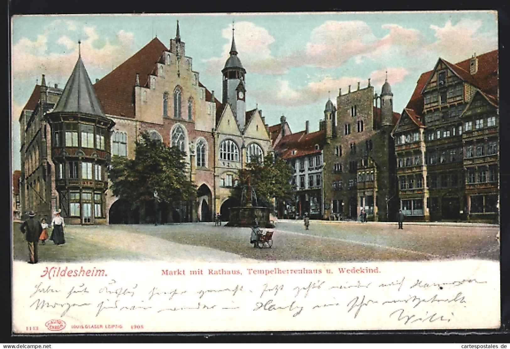 AK Hildesheim, Markt Mit Rathaus, Tempelherrenhaus U. Wedekind  - Hildesheim