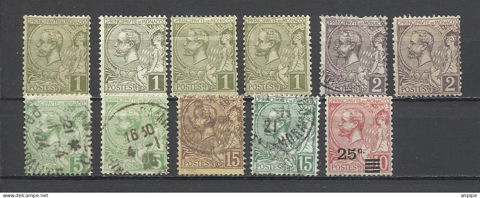 MÓNACO, 1891/4 - Used Stamps