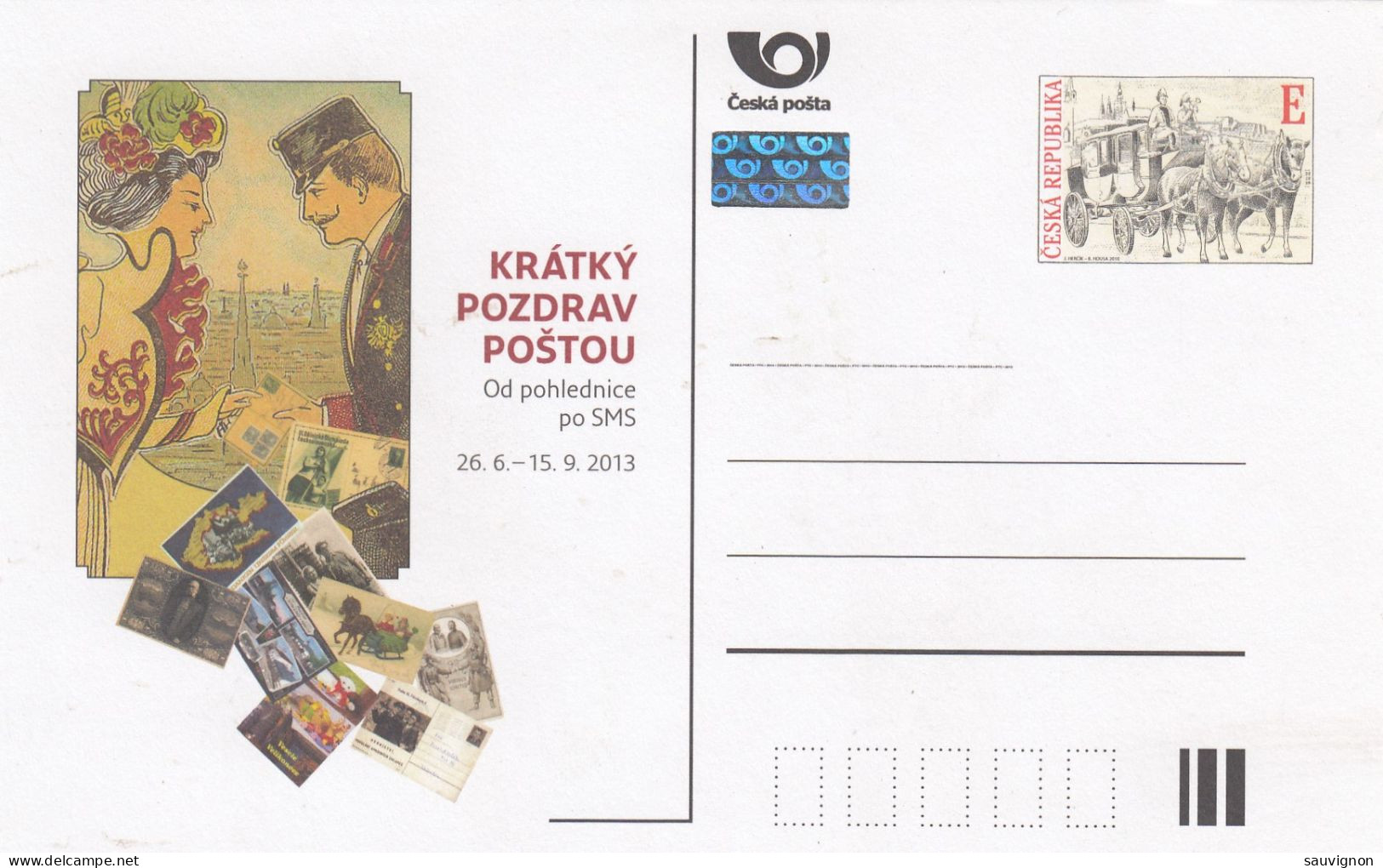 Ceska Republika. Special Postcard (Stationary) Krátký Pozdrav Postou 2013 - Postales