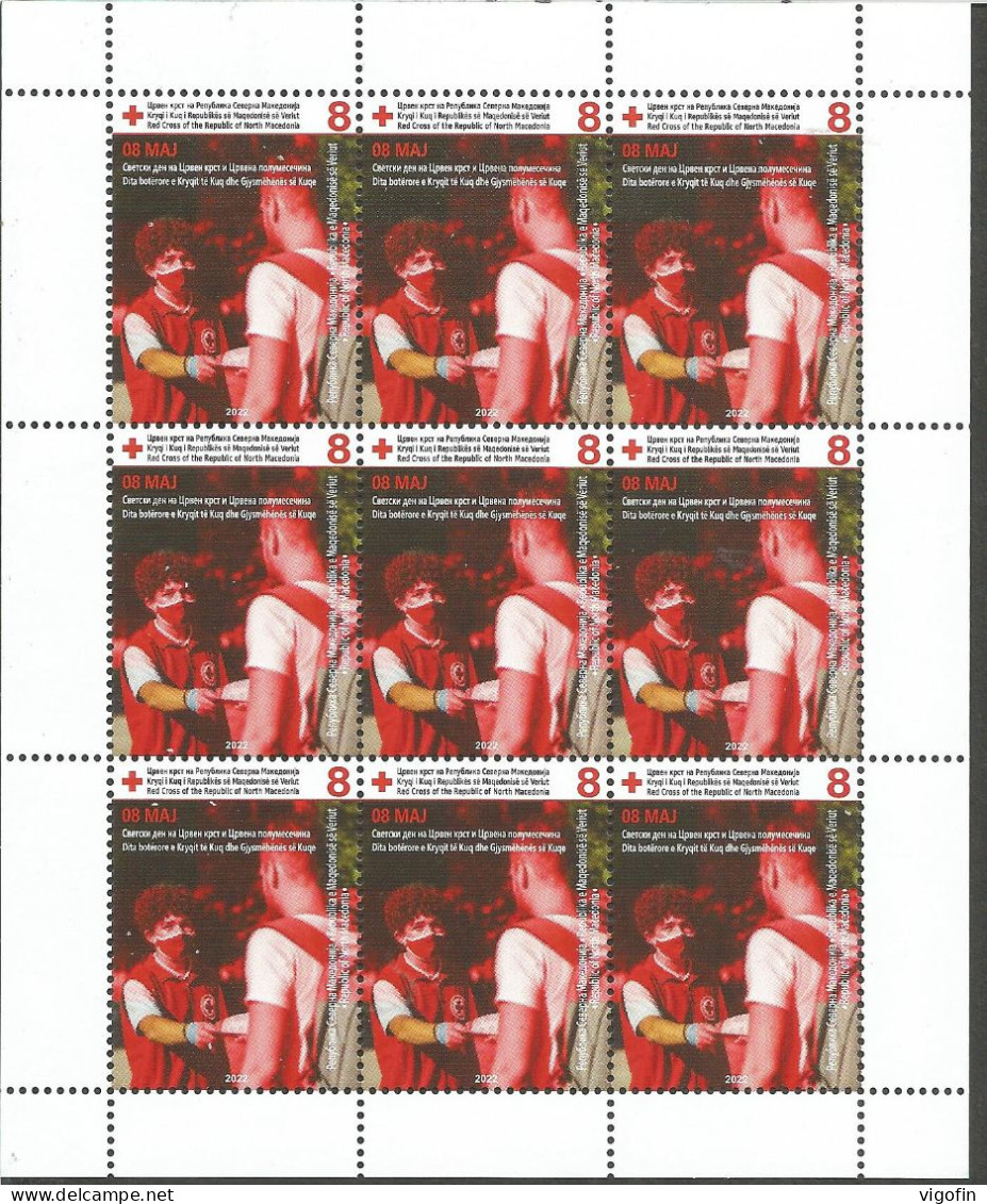 NMK 2022-ZZ2 RED CROSS, NORTH MACEDONIA, MS, MNH - Noord-Macedonië