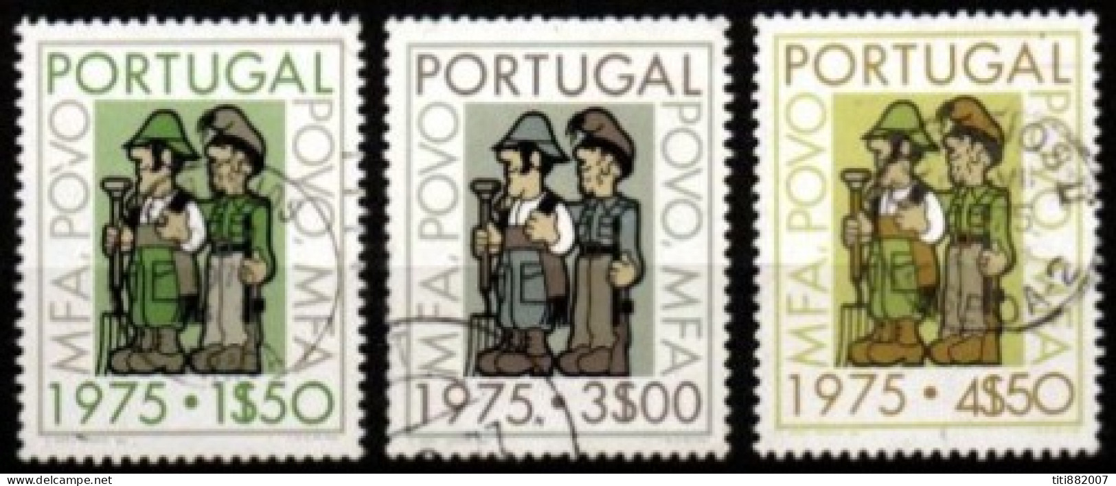 PORTUGAL    -   1975.    Y&T N° 1252 / 1254 Oblitérés.     Série Complète. - Used Stamps