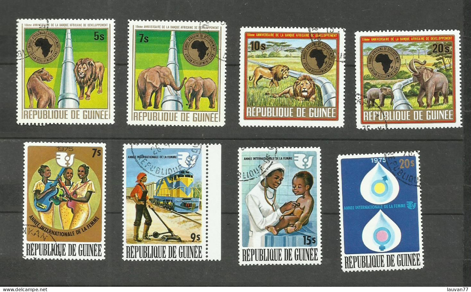 GUINEE N°551 à 554, 556 à 559 Cote 4.85€ - Guinée (1958-...)