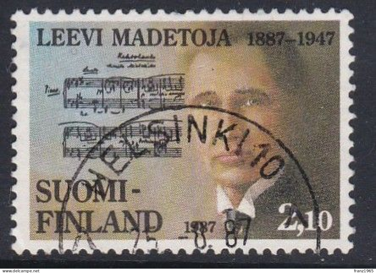 100th Birthday Of Leevi Madetoja - 1987 - Oblitérés