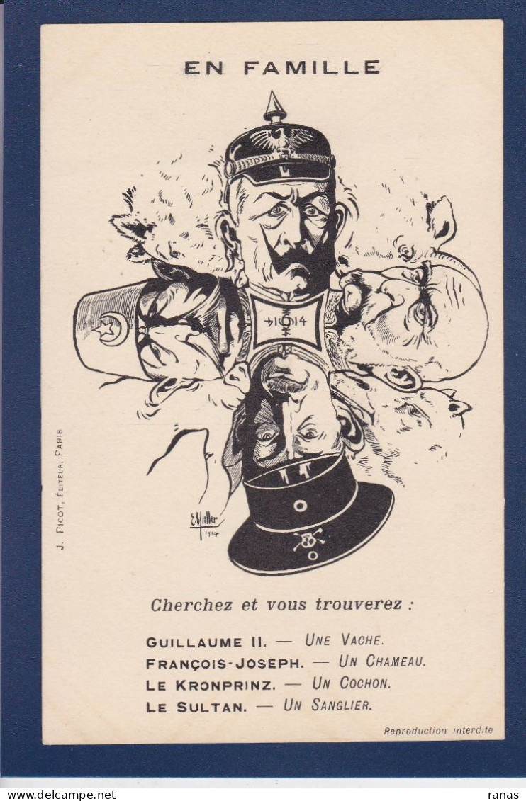 CPA Cochon Pig Satirique Caricature Politique Kaiser Autriche Turquie Non Circulée - Pigs