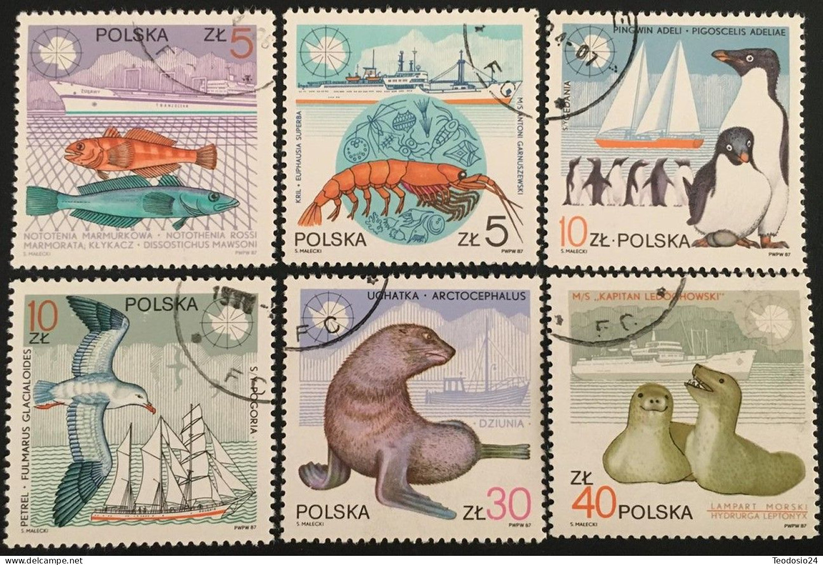 Polonia POLAND 1987 MI  3076 - 81 USED - Used Stamps