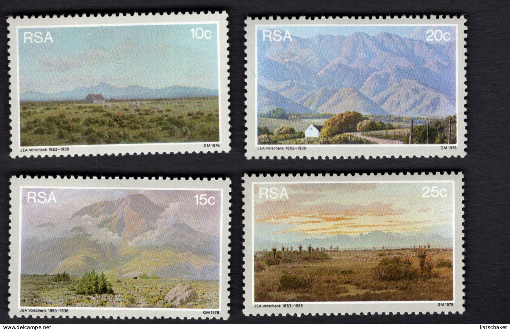 2031820541 1978 SCOTT 505 508 (XX)  POSTFRIS MINT NEVER HINGED - JAN ERNEST ABRAHAM VOLSCHENK FIRST SOUTH AFRICAN ARTIST - Unused Stamps