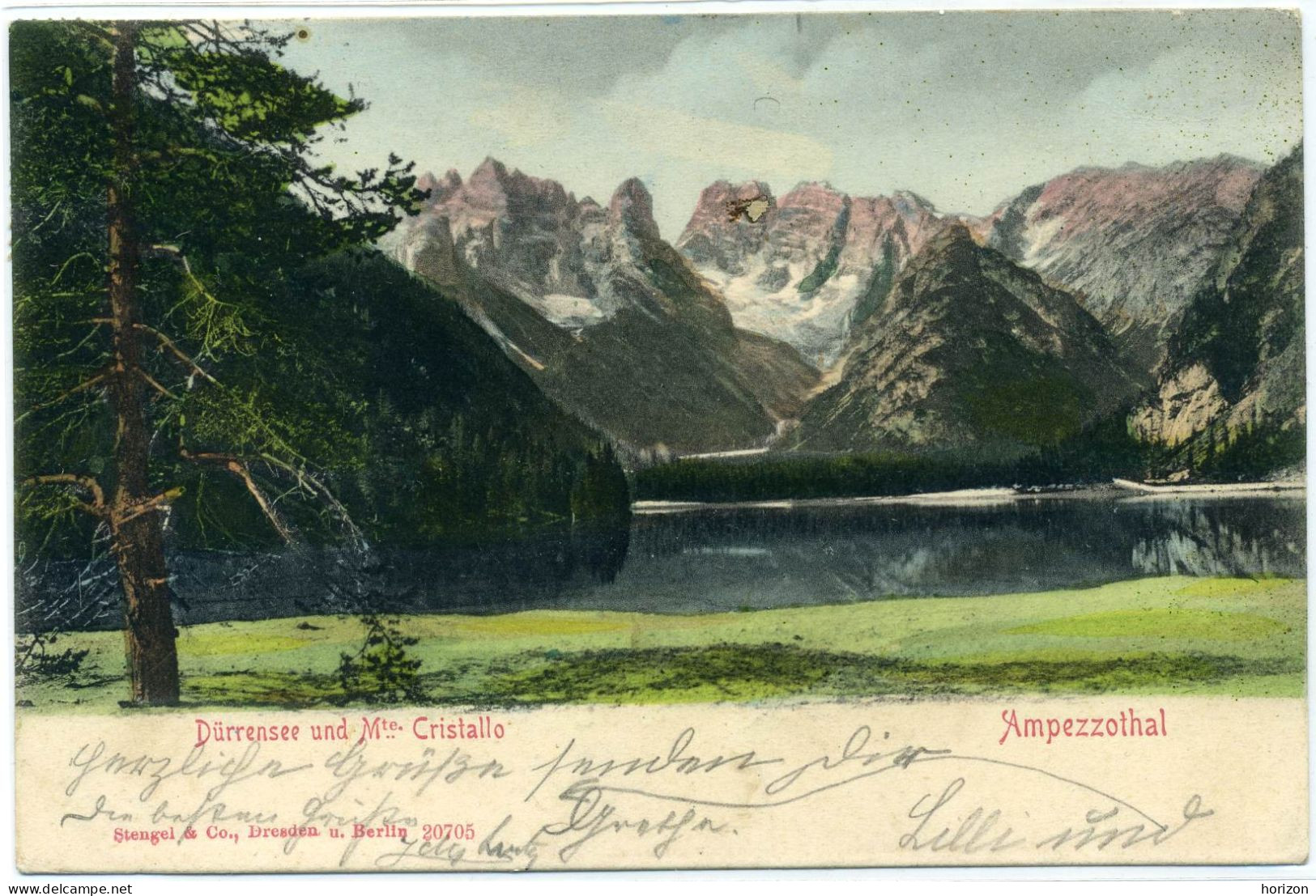 G.958   Durrensee Und Monte Cristallo - Ampezzothal - 1904 - Autres & Non Classés