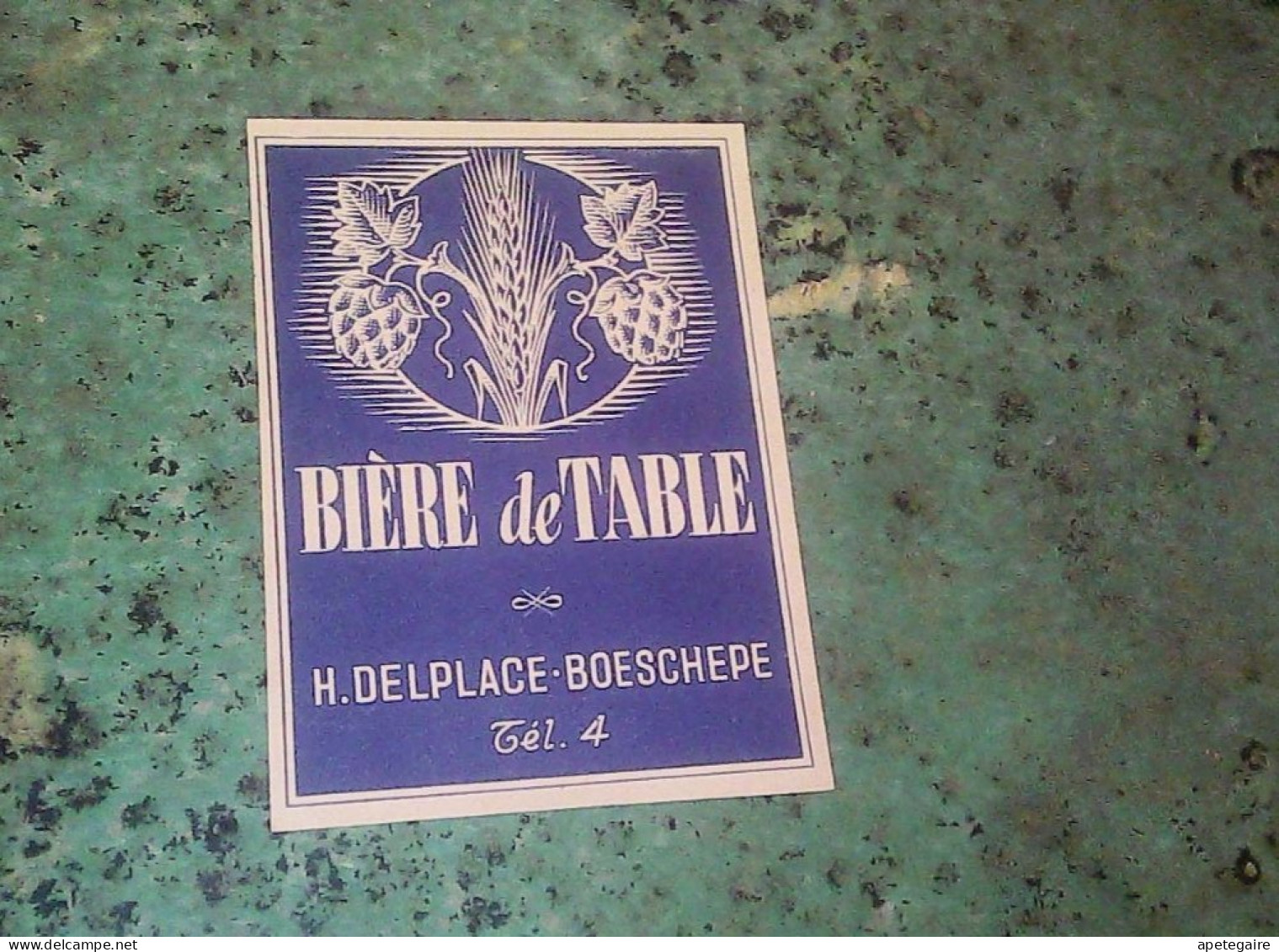 Boeschepe Nord Etiquette Ancienne De Bière De Table Non Utilisée Brasserie H. Delpace - Bière