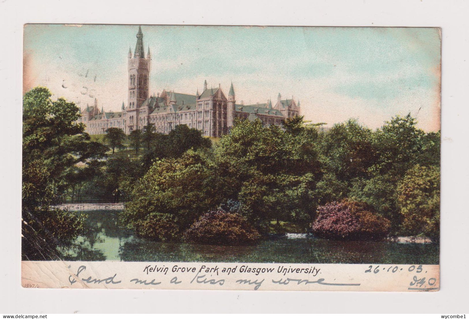 SCOTLAND - Glasgow Kelvin Grove Park And University Used Vintage Postcard - Lanarkshire / Glasgow